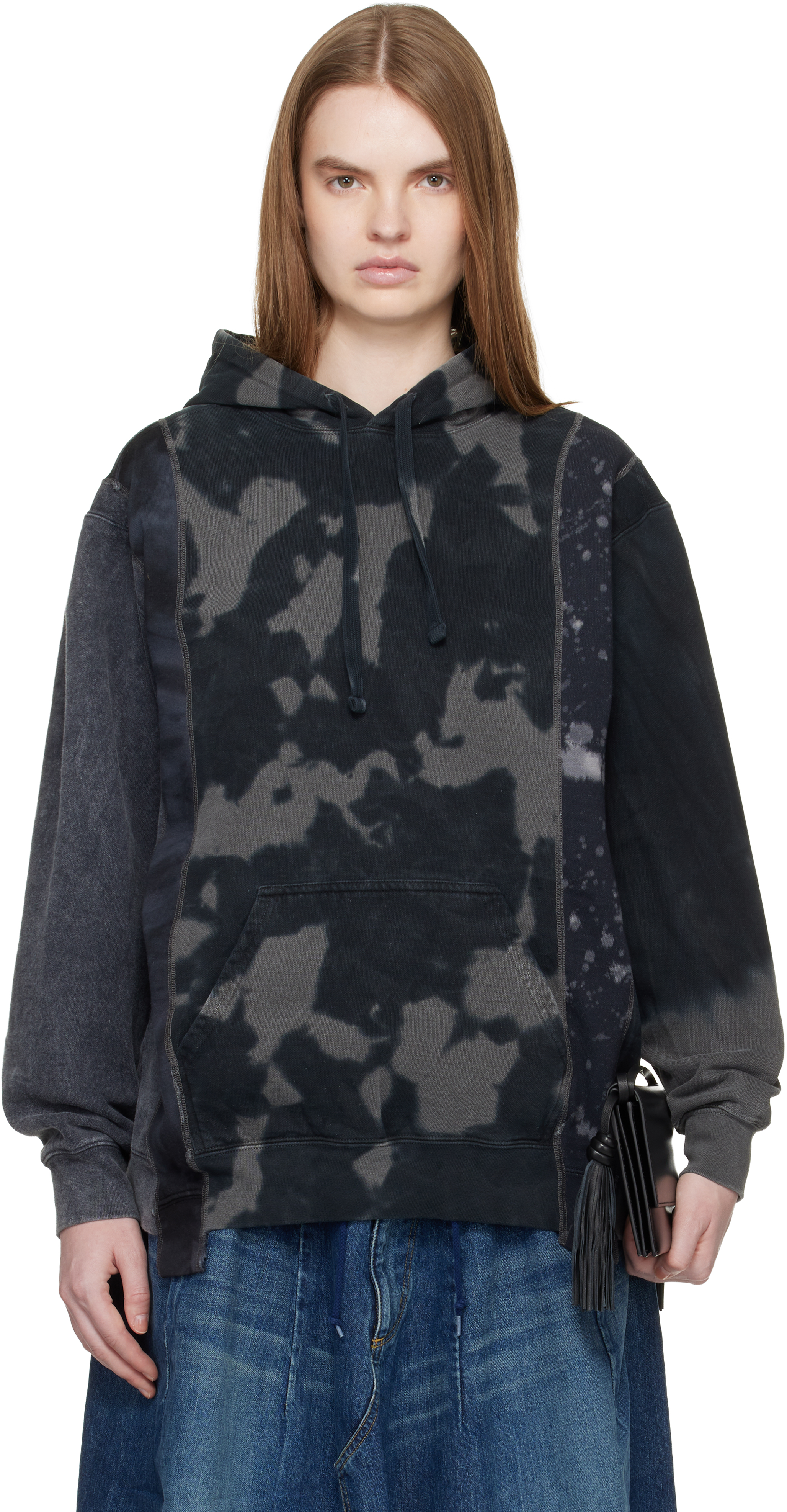 NEEDLES Black Mishmash 5 Cut Hoodie