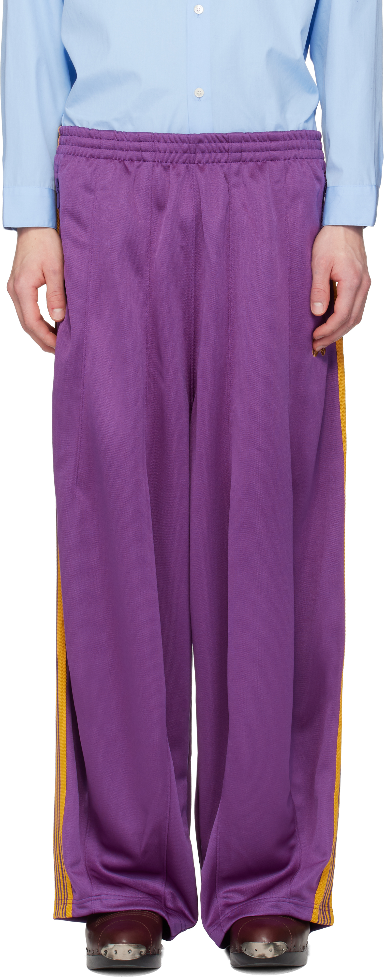 NEEDLES: Purple H.D. Track Pants | SSENSE