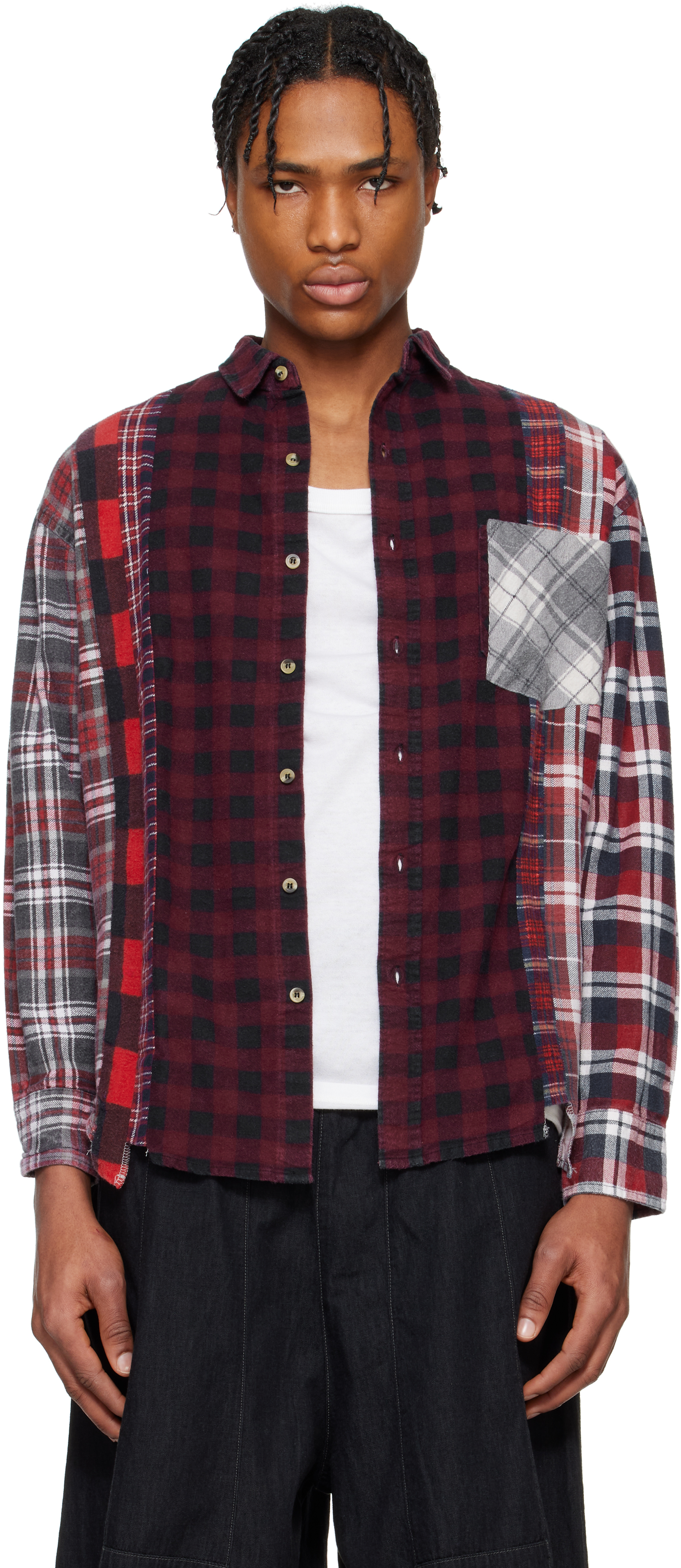 Multicolor 7 Cuts Shirt by NEEDLES on Sale