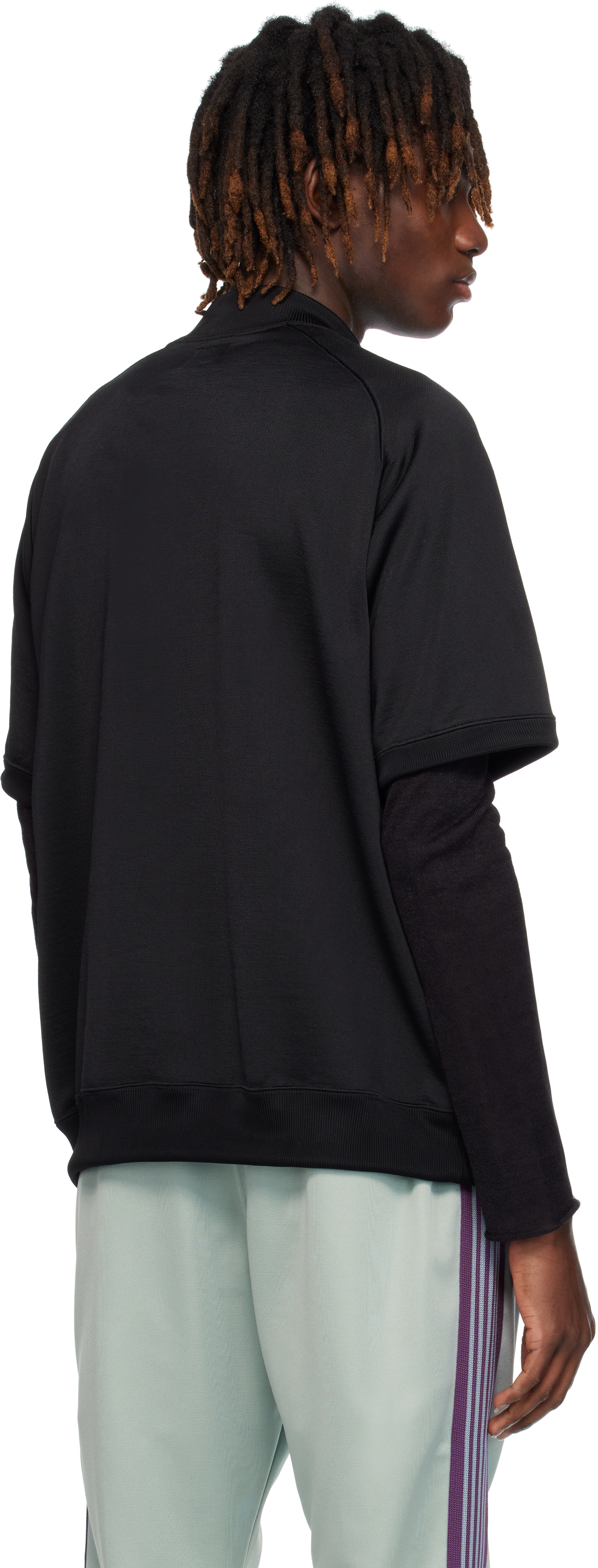 NEEDLES BLACK MOCK NECK T-SHIRT 