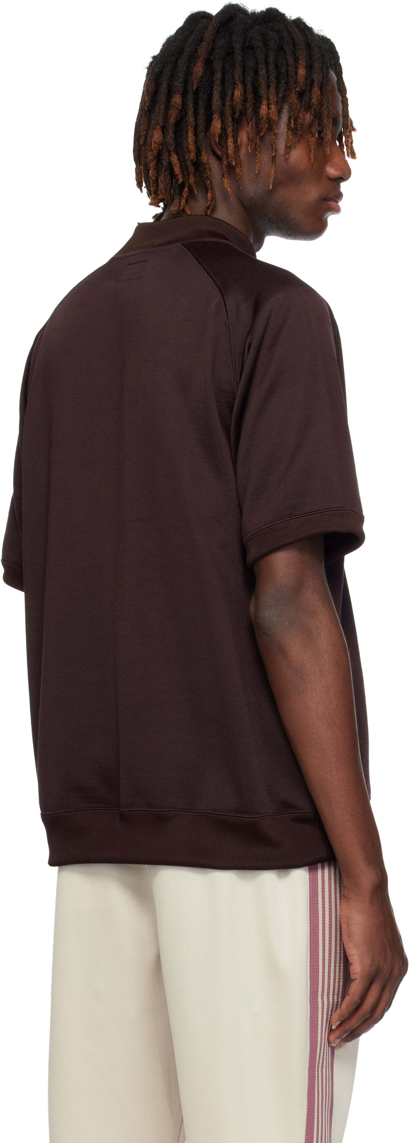 NEEDLES PURPLE MOCK NECK T-SHIRT 