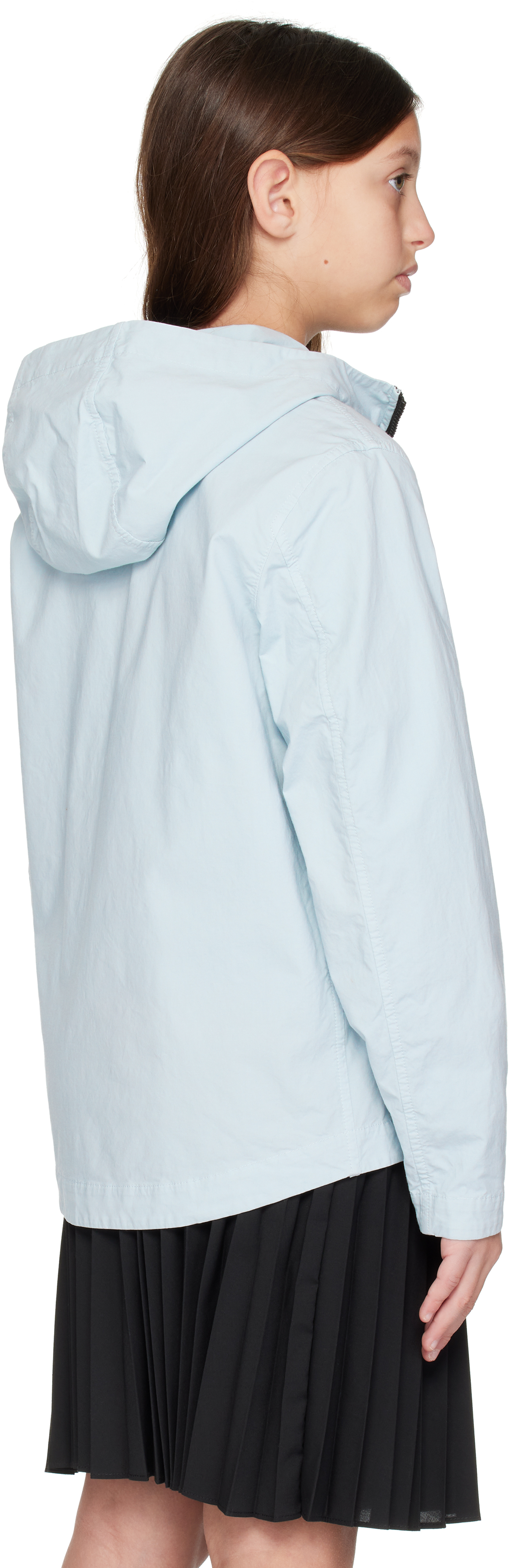 Stone Island Kids Blue Stretch Cotton Jacket In V0041 Sky Blue
