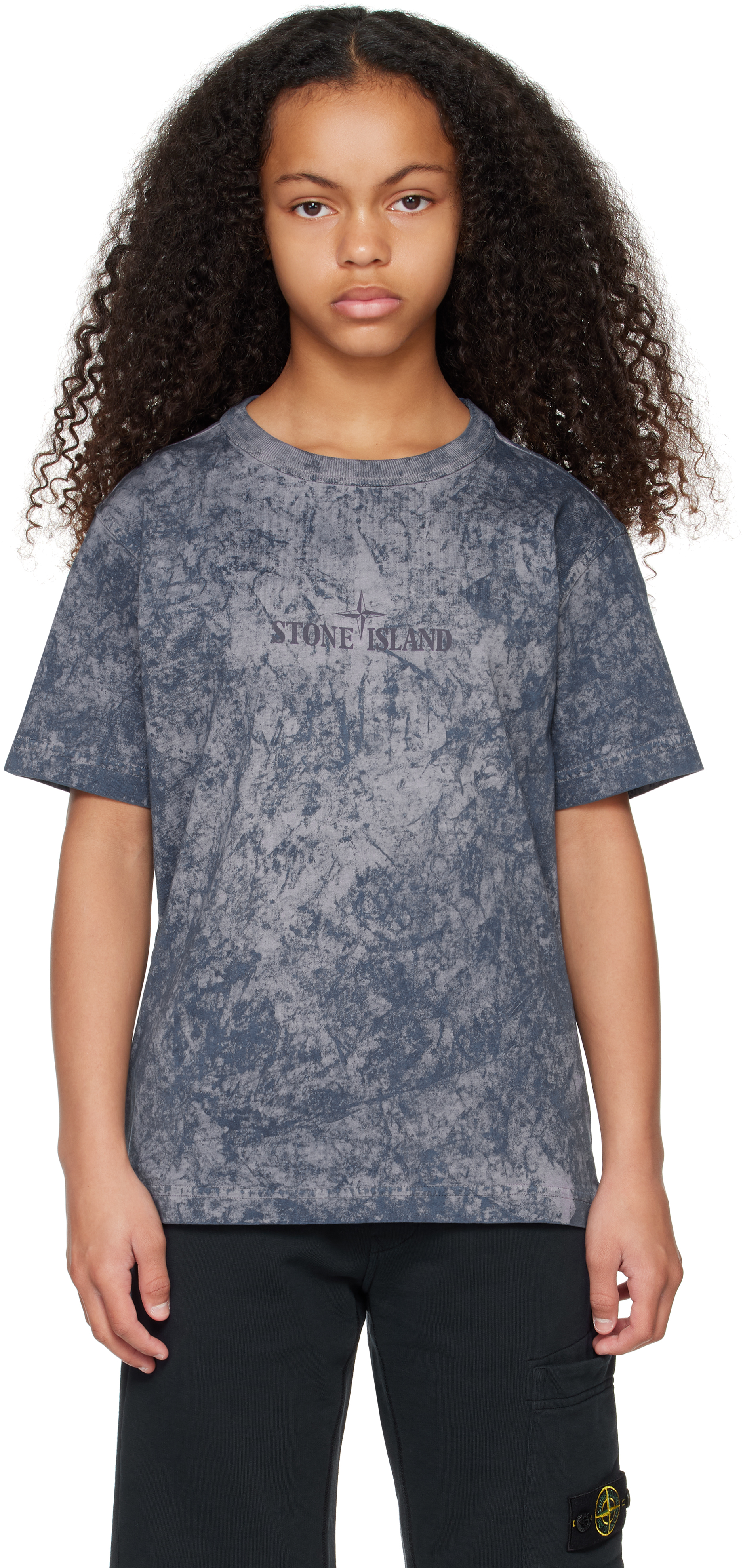 Stone Island Junior Kids Navy Logo T-shirt In V0020 Navy Blue