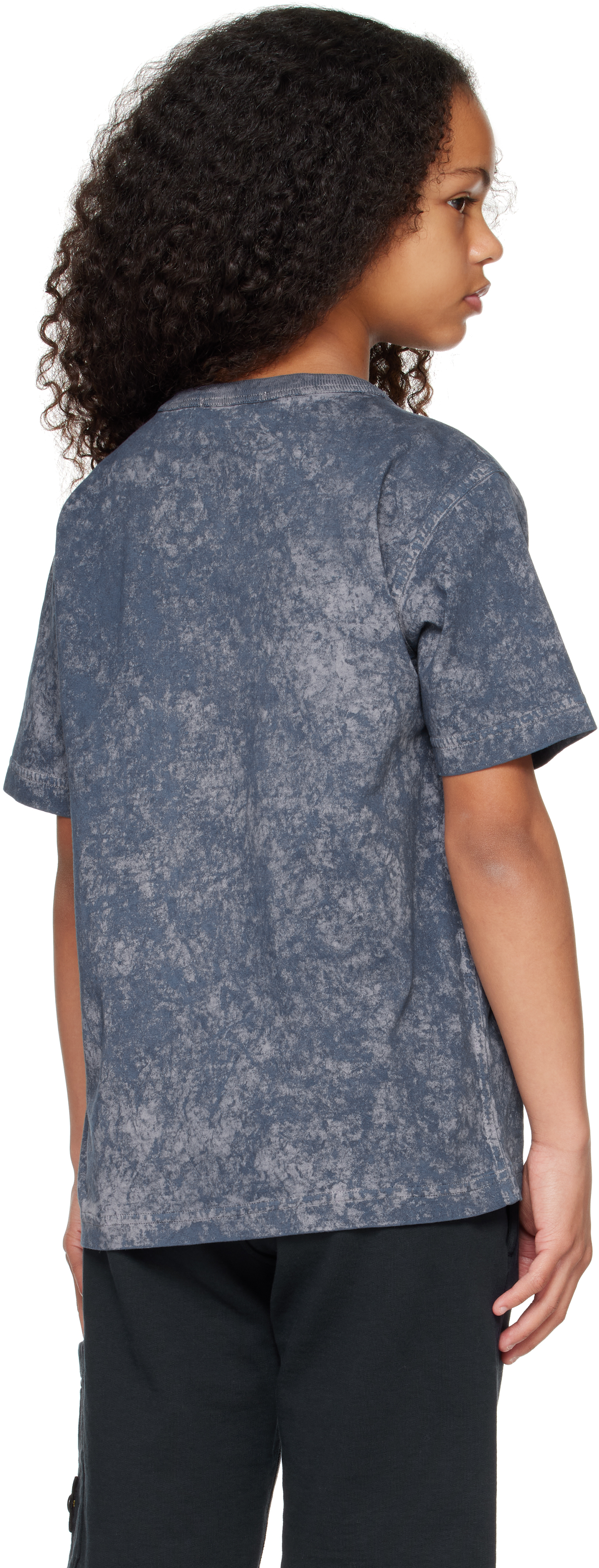 Stone Island Kids Navy Logo T-shirt In V0020 Navy Blue
