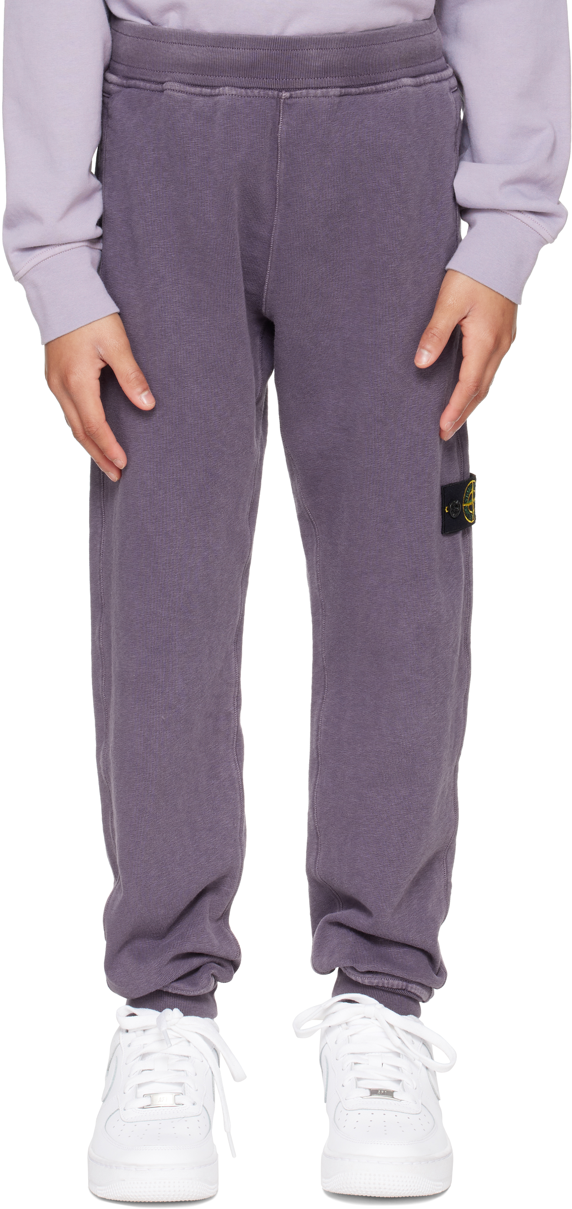 Enfant Pantalon de survêtement mauve à écusson à logo Stone