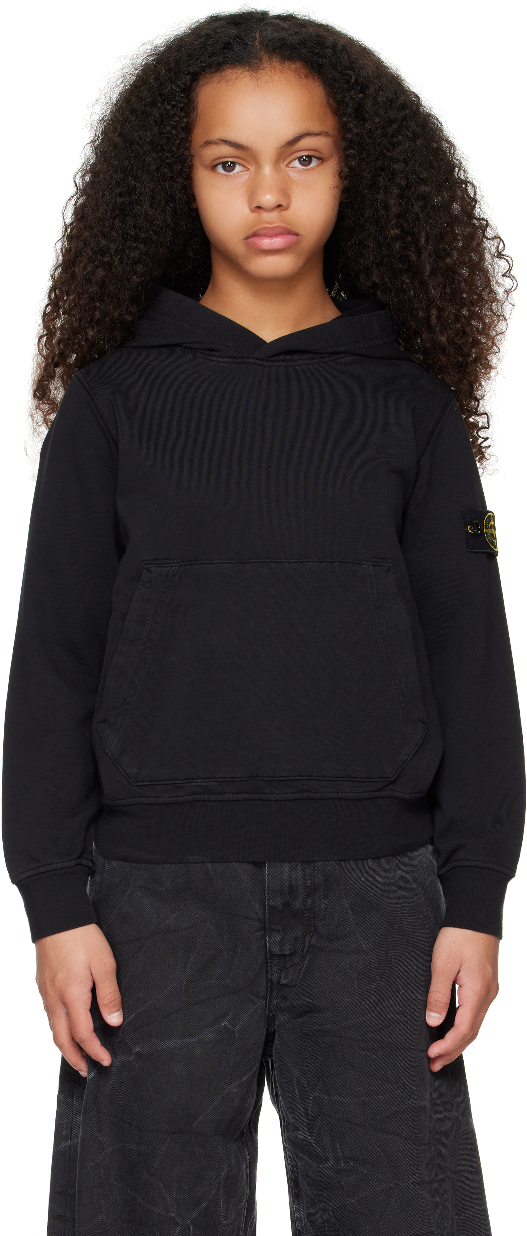 Kids Black 61620 Organic Cotton Hoodie