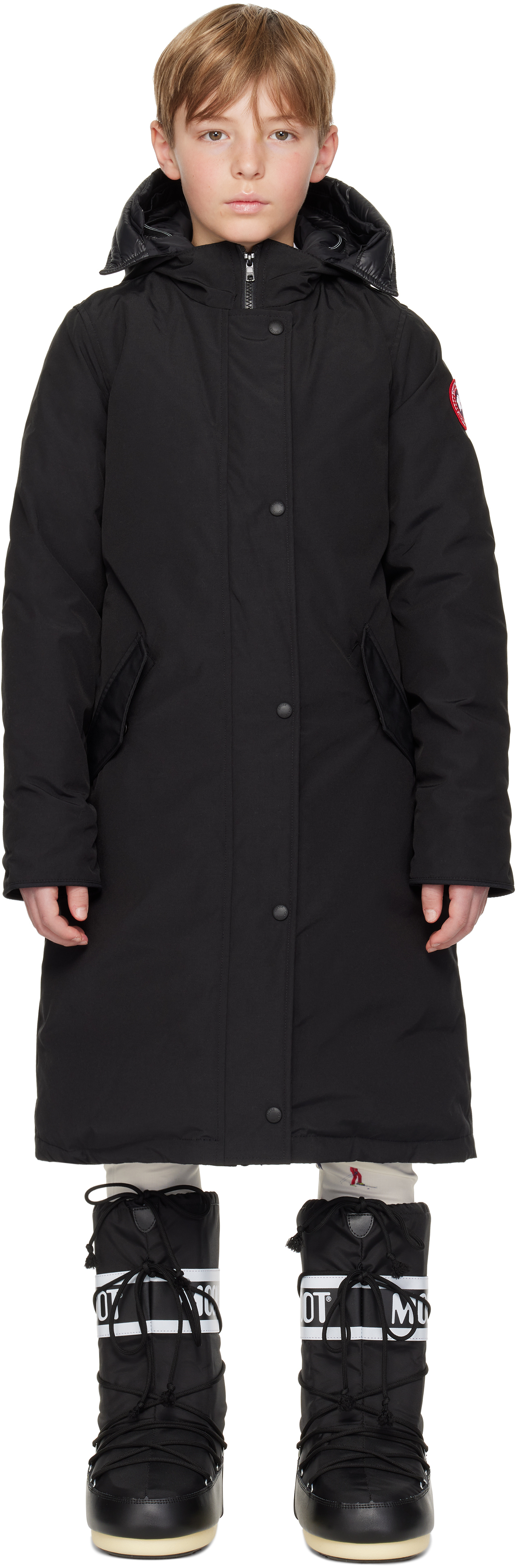 Canada Goose Big Kids Black Brittania Down Coat In 61 Black
