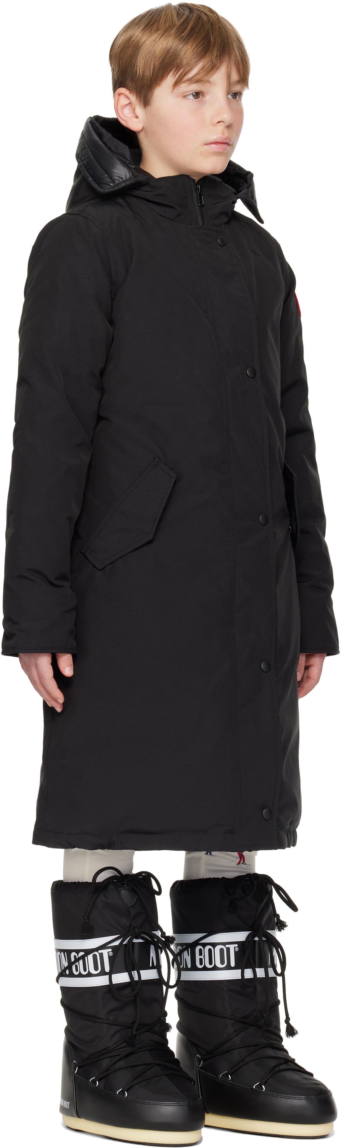 Canada Goose Big Kids Black Brittania Down Coat In 61 Black