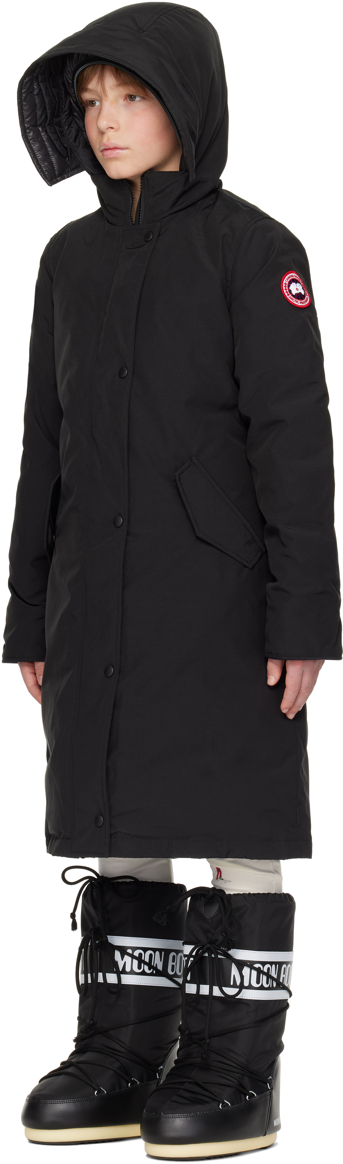 Canada Goose Big Kids Black Brittania Down Coat In 61 Black