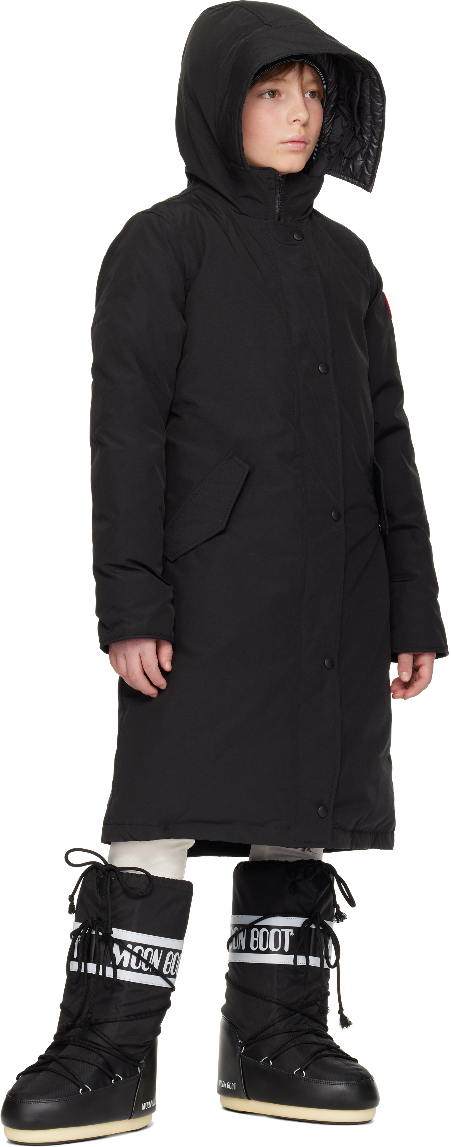 Canada Goose Big Kids Black Brittania Down Coat In 61 Black