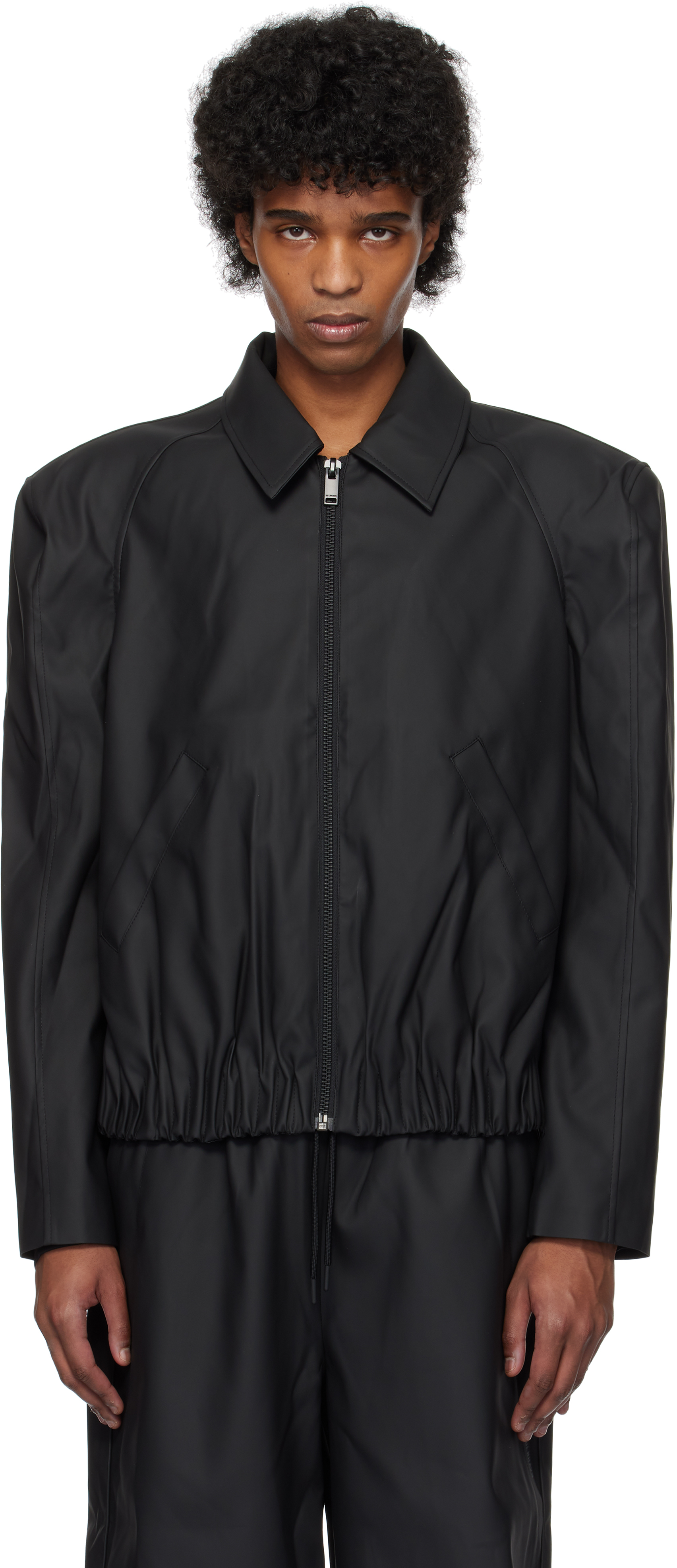 Black Rubber Pilot Jacket