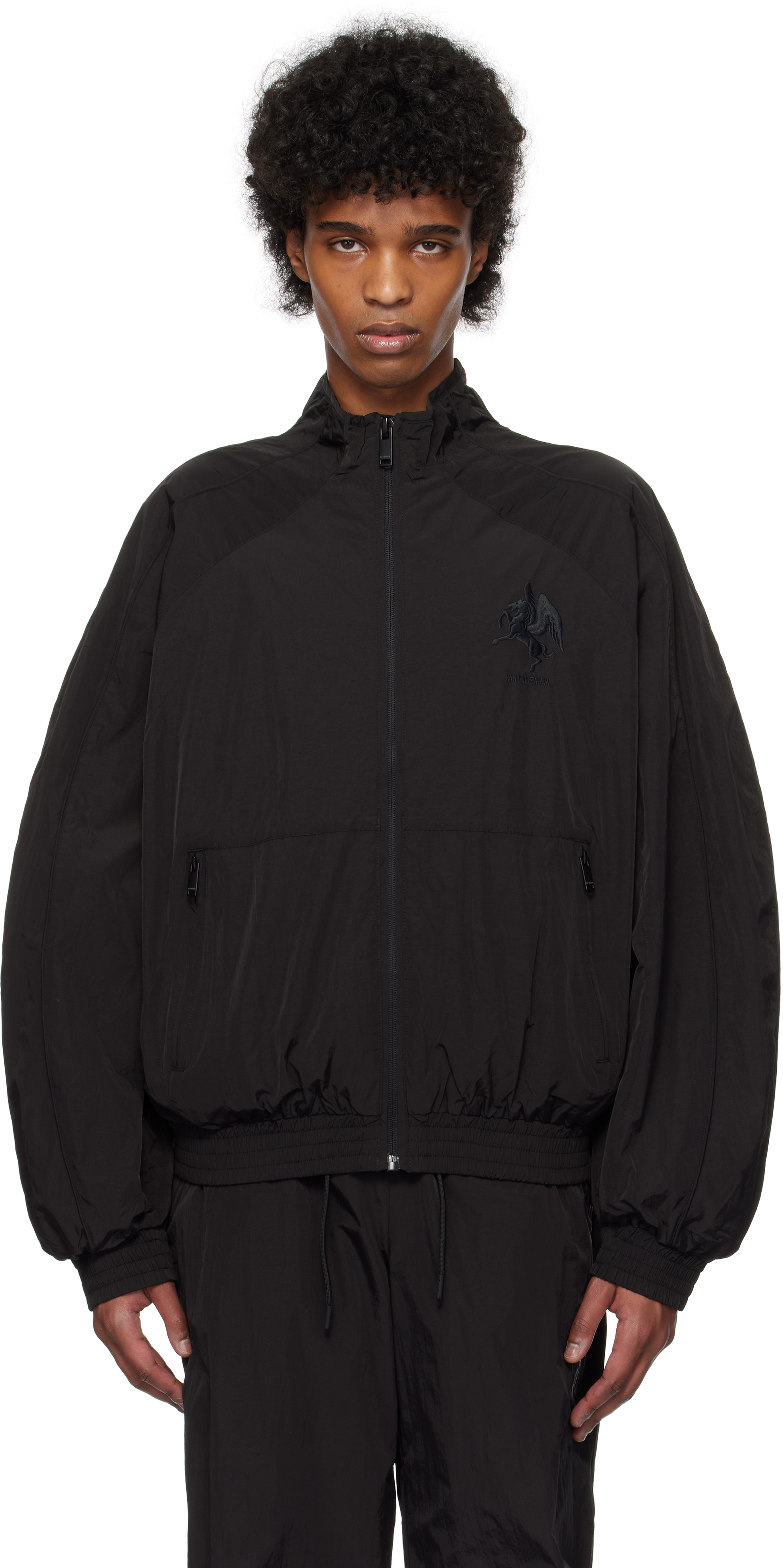 Black Oversized Track Jacket