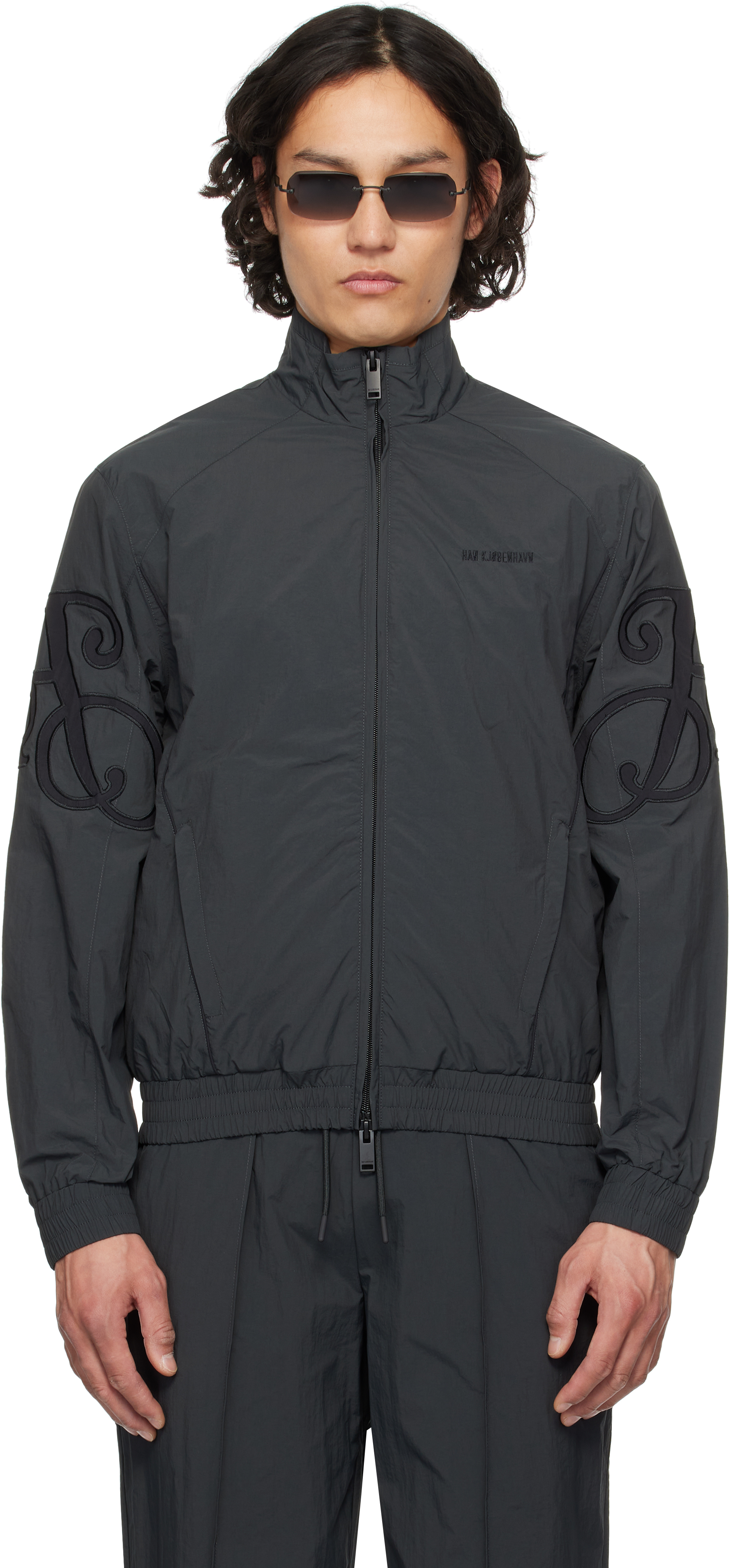Black Regular Track Jacket by Han Kjobenhavn on Sale
