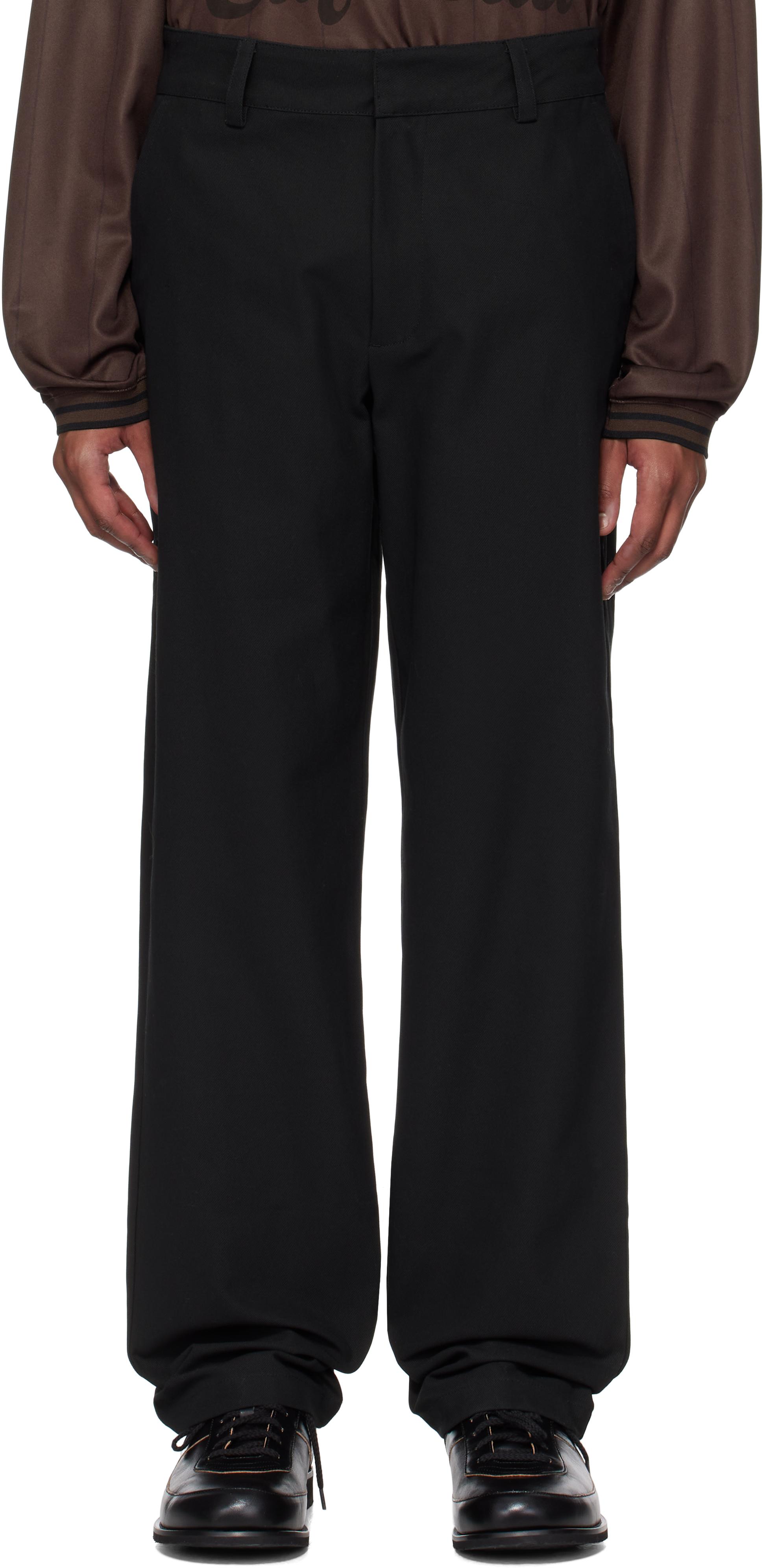 Black Straight Leg Trousers