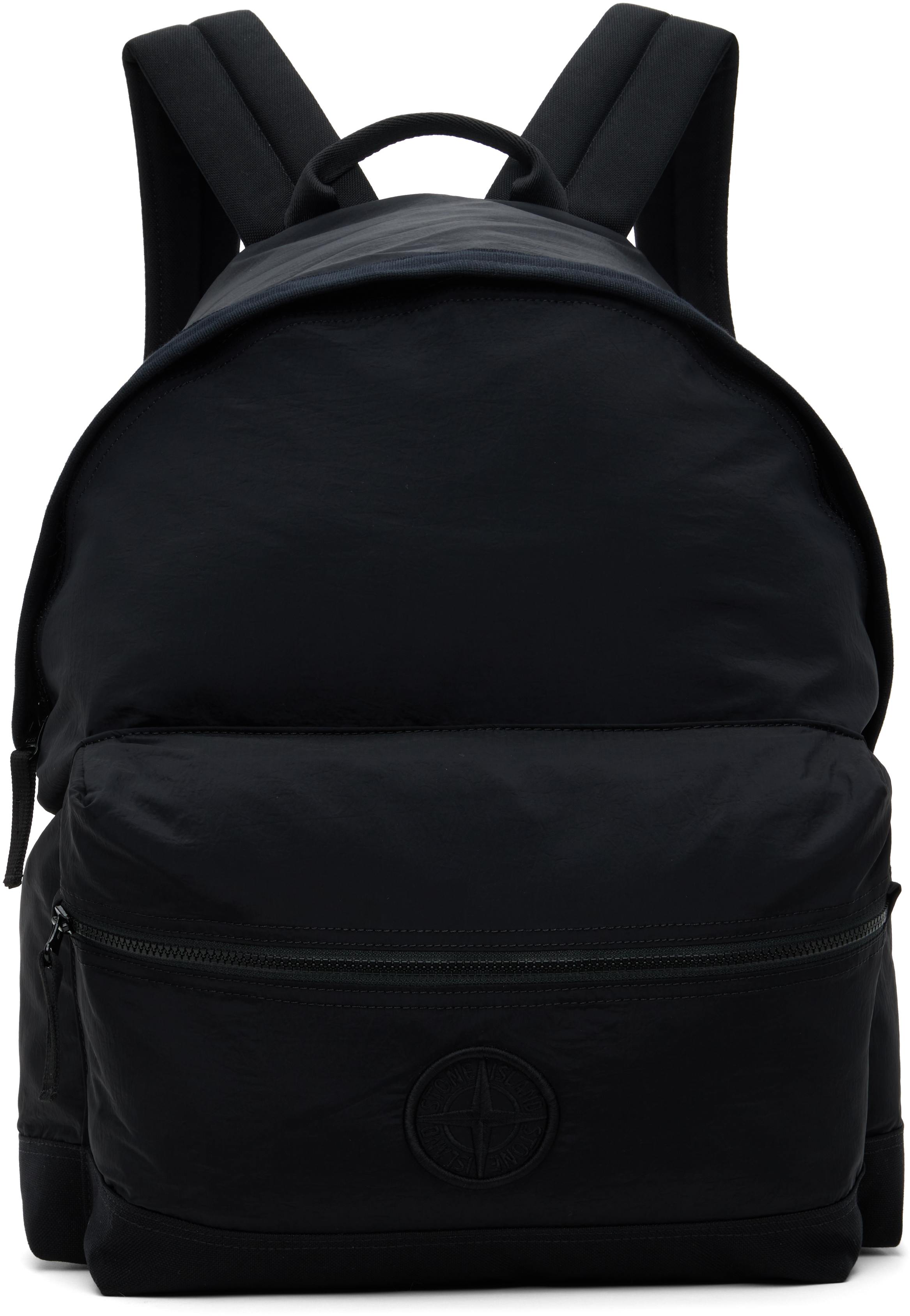 Black Nylon Metal Backpack