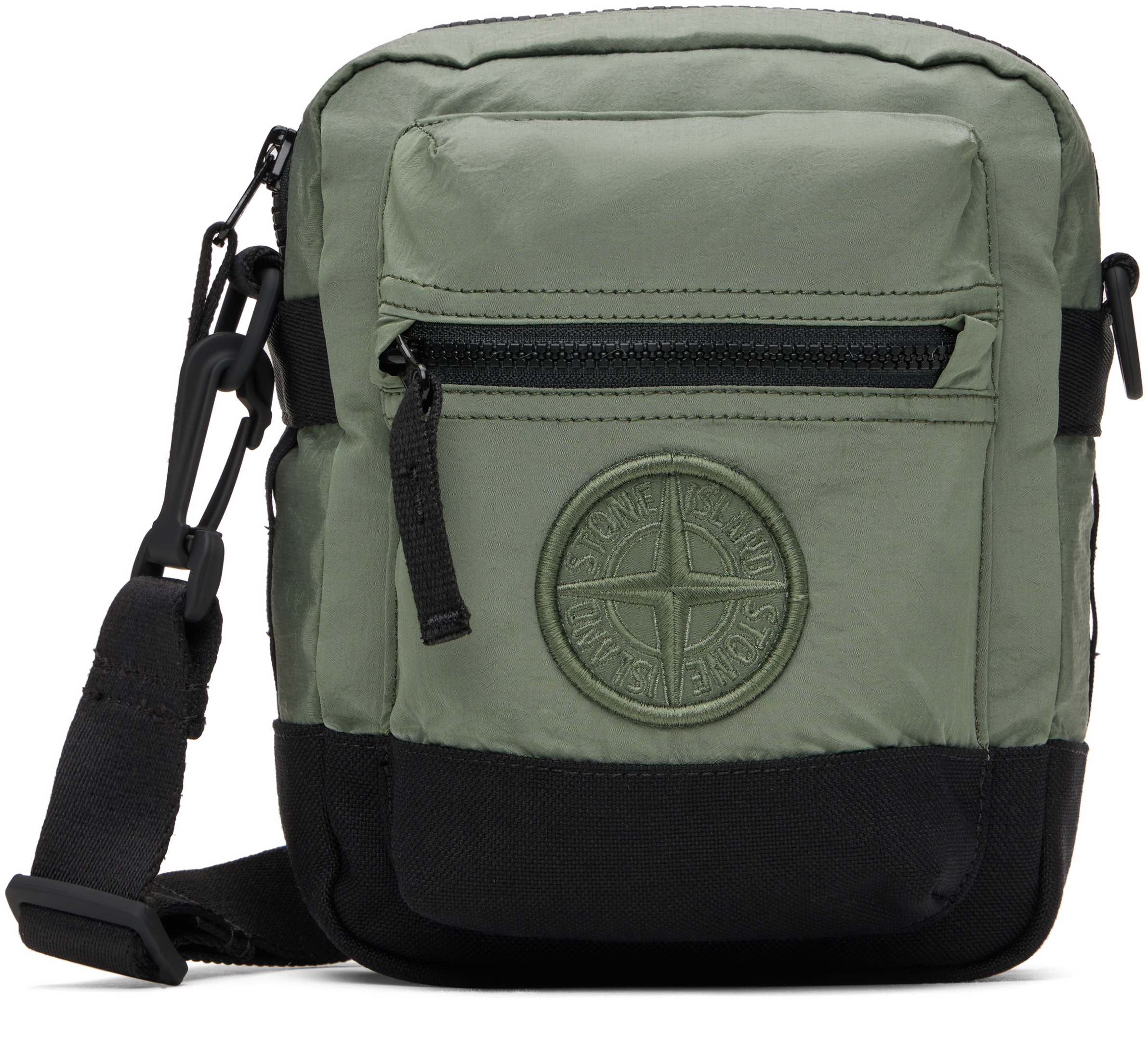 【Stone 】 グリーン 9200908 ECONYL Nylon l バッグ Sage Green 9200908 NYLON METAL IN ECONYL® Pouch bag with
