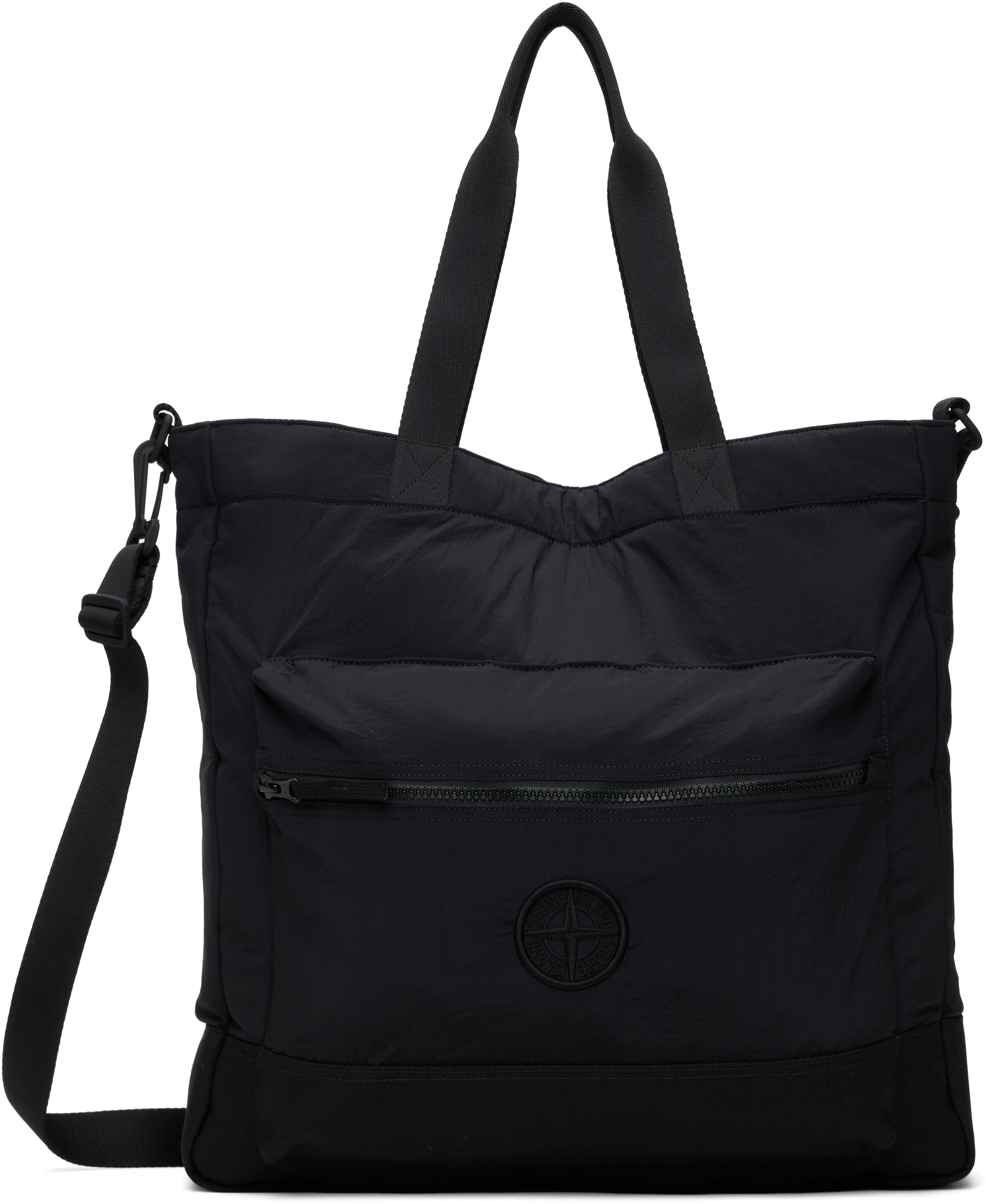 Black Nylon Metal in Econyl Tote