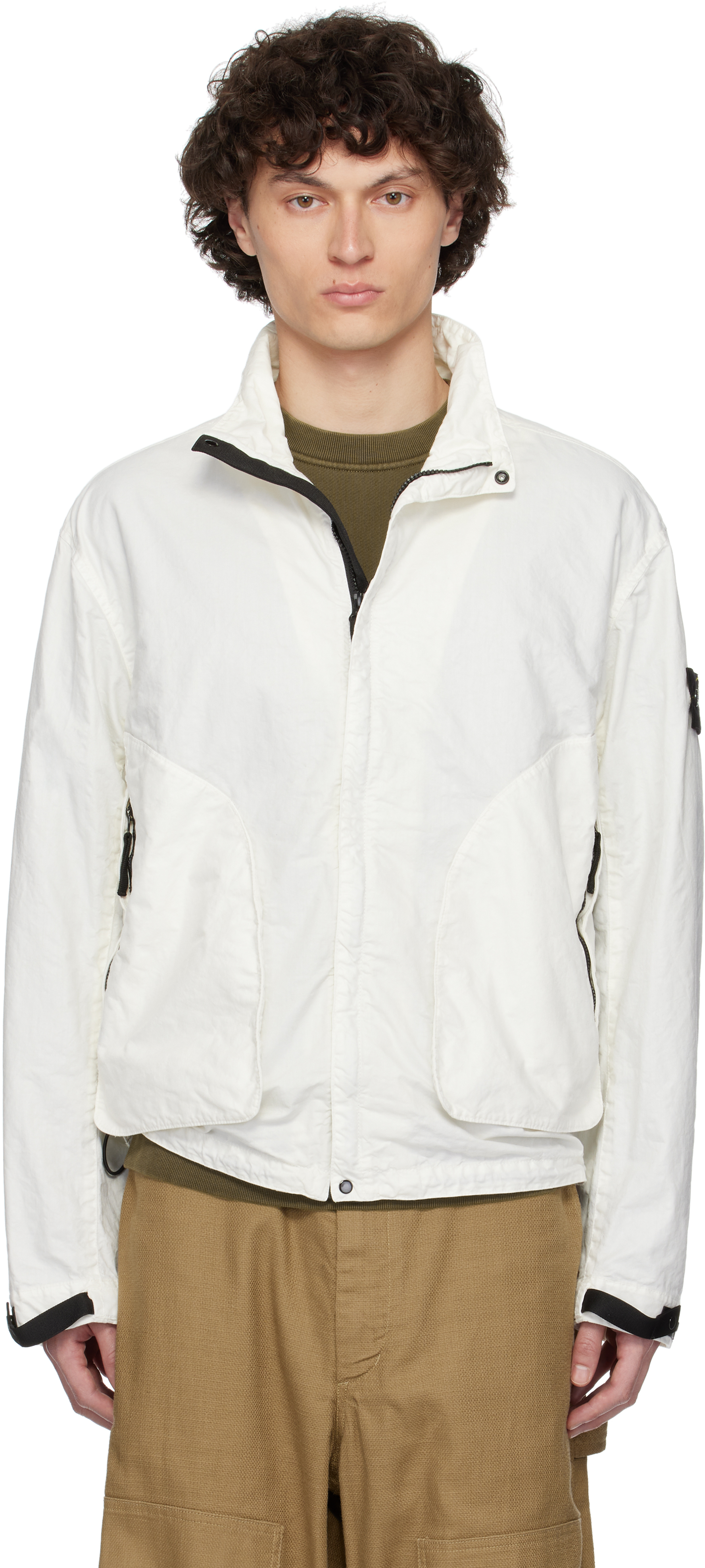 Off-White Organic Look Nylon Panama-TC Jacket