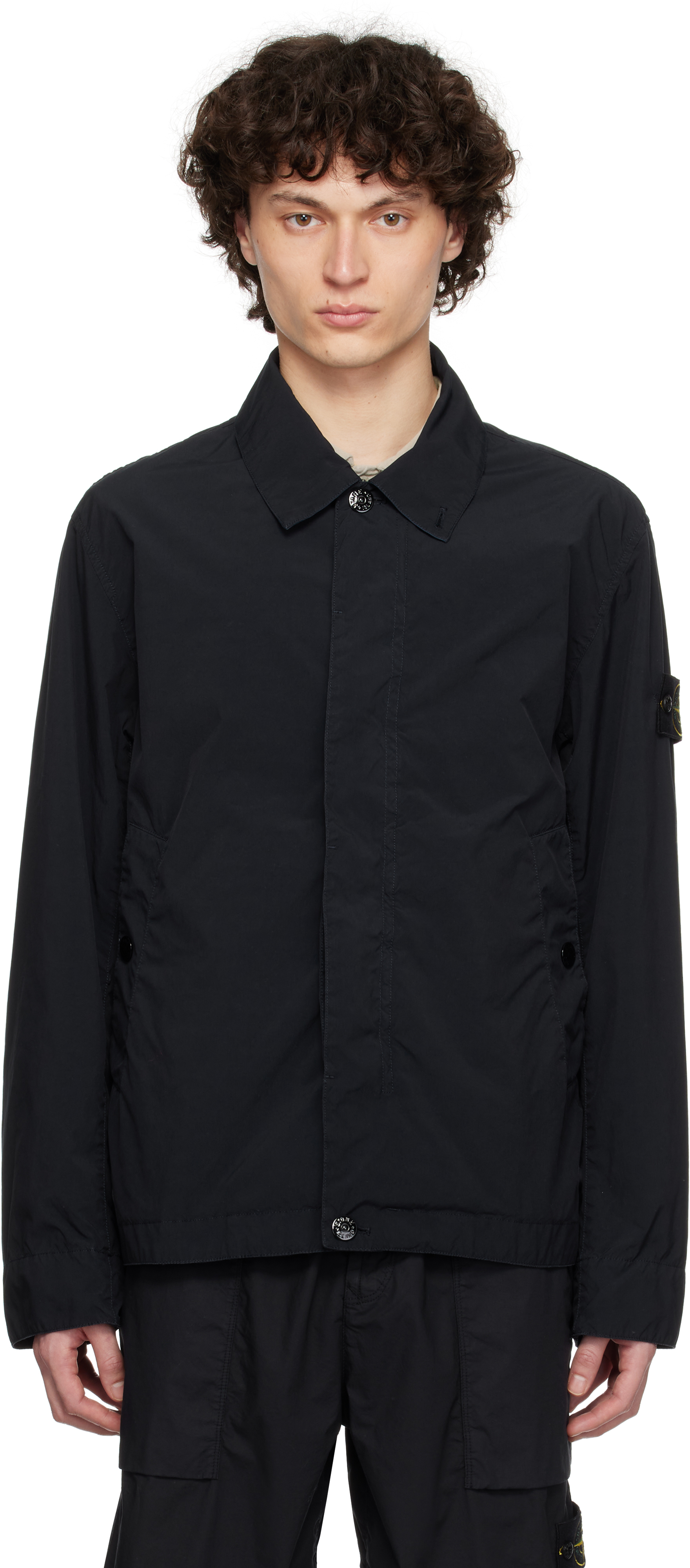 Stone Island: ネイビー Light Compact Touch Poly-TC Stone Island: ネイビー Light Compact Touch Poly-TC