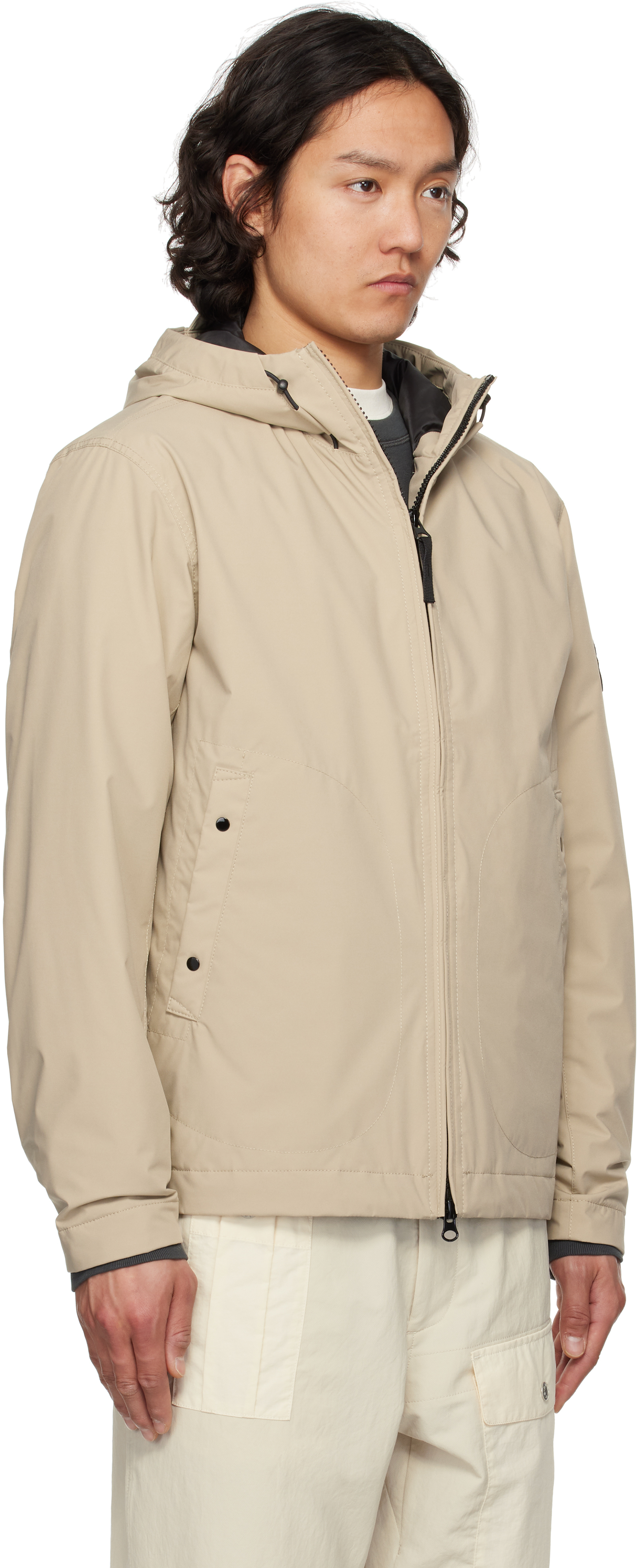 Stone Island Beige Soft Shell-r E.dye Jacket In V009a Desert
