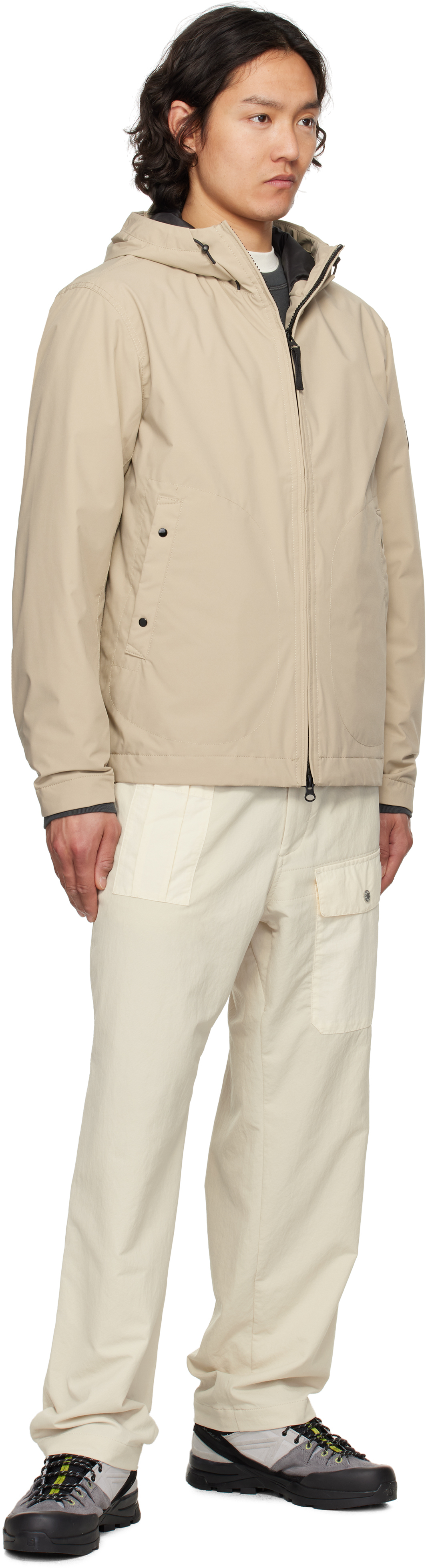 Stone Island Beige Soft Shell-r E.dye Jacket In V009a Desert