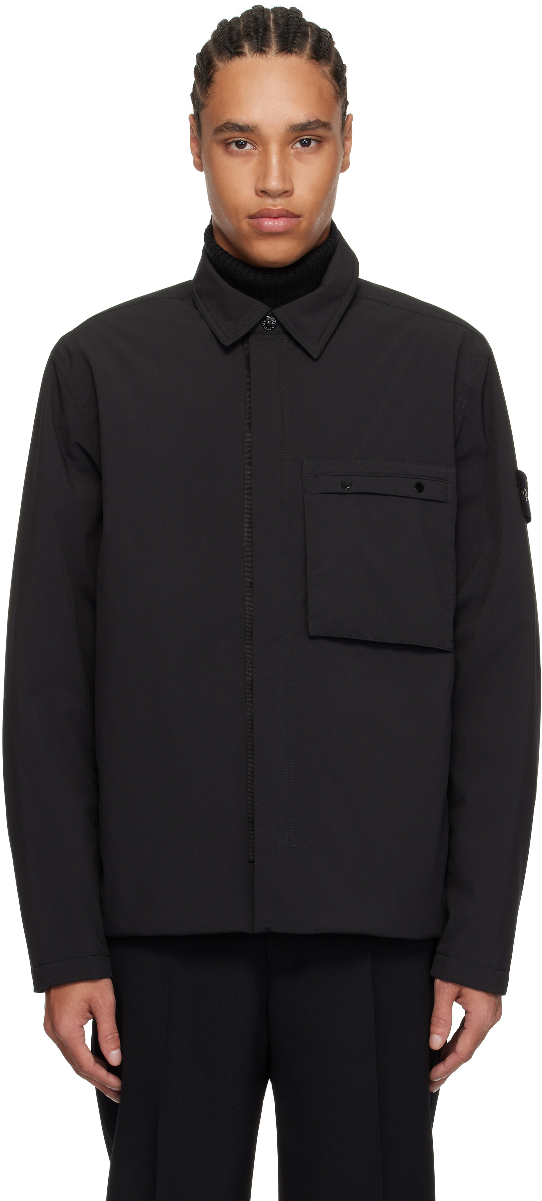 Black Soft Shell-R PrimaLoft Insulated Jacket by Stone