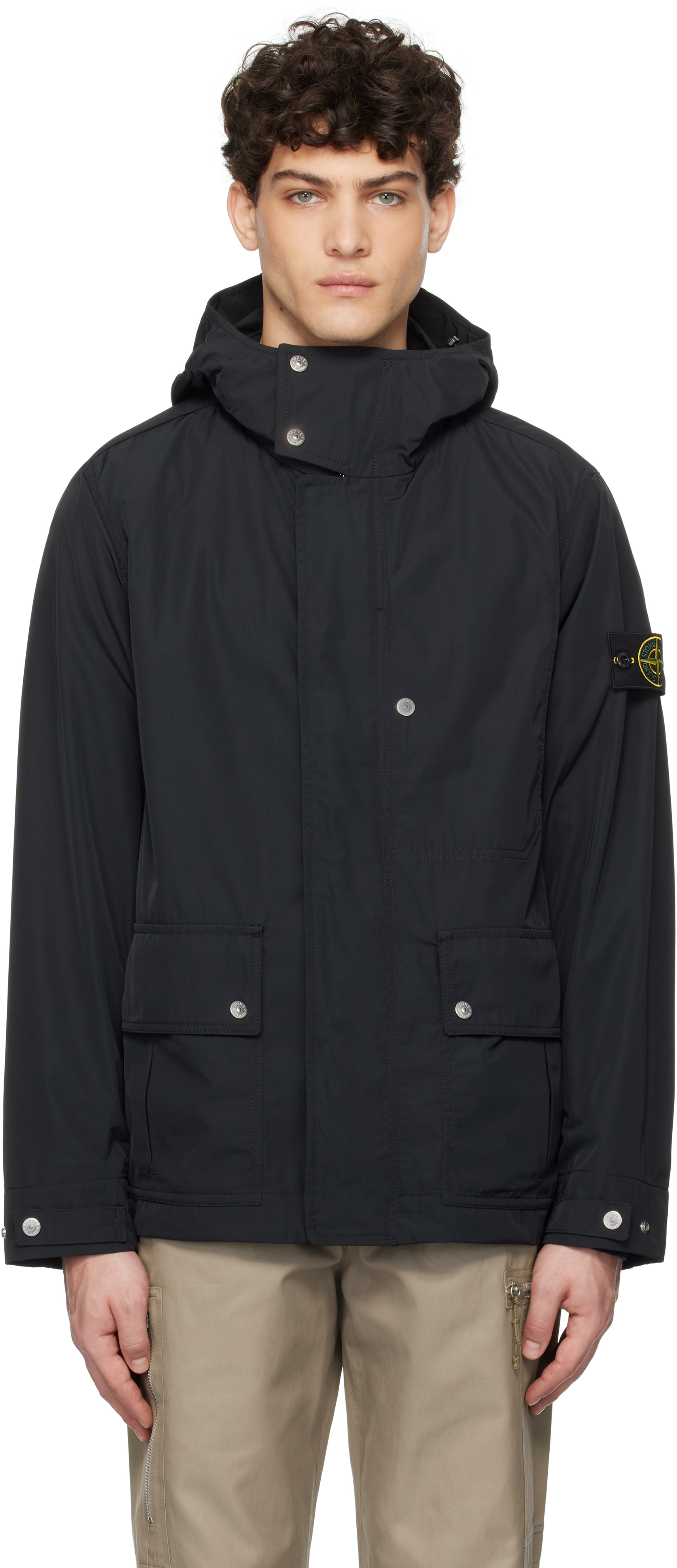 Black Micro Twill Parka