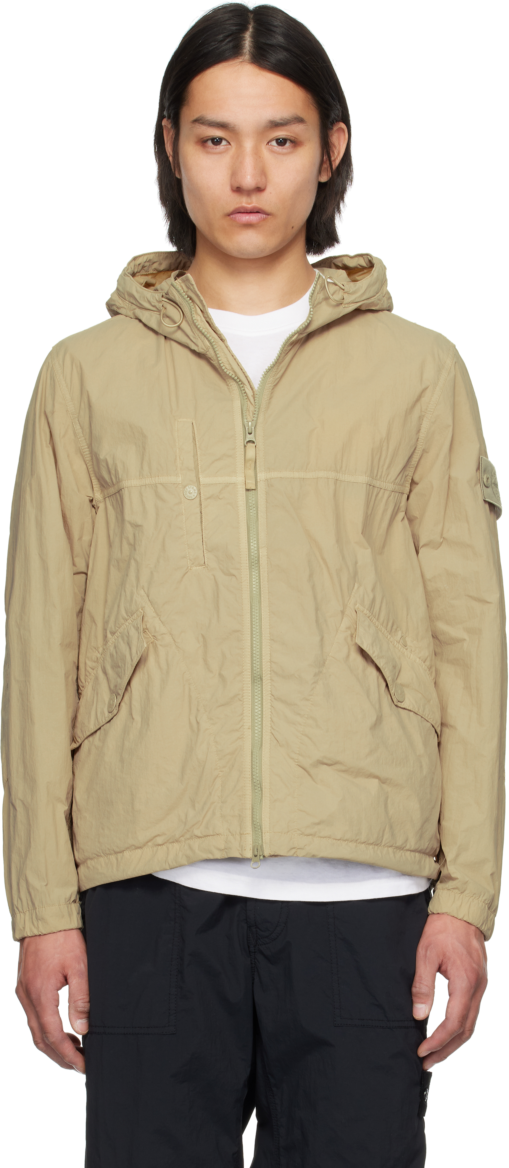 STONE  ジャケット L ベージュ Stone Island メンズ ジャケット & コート | SSENSE 日本