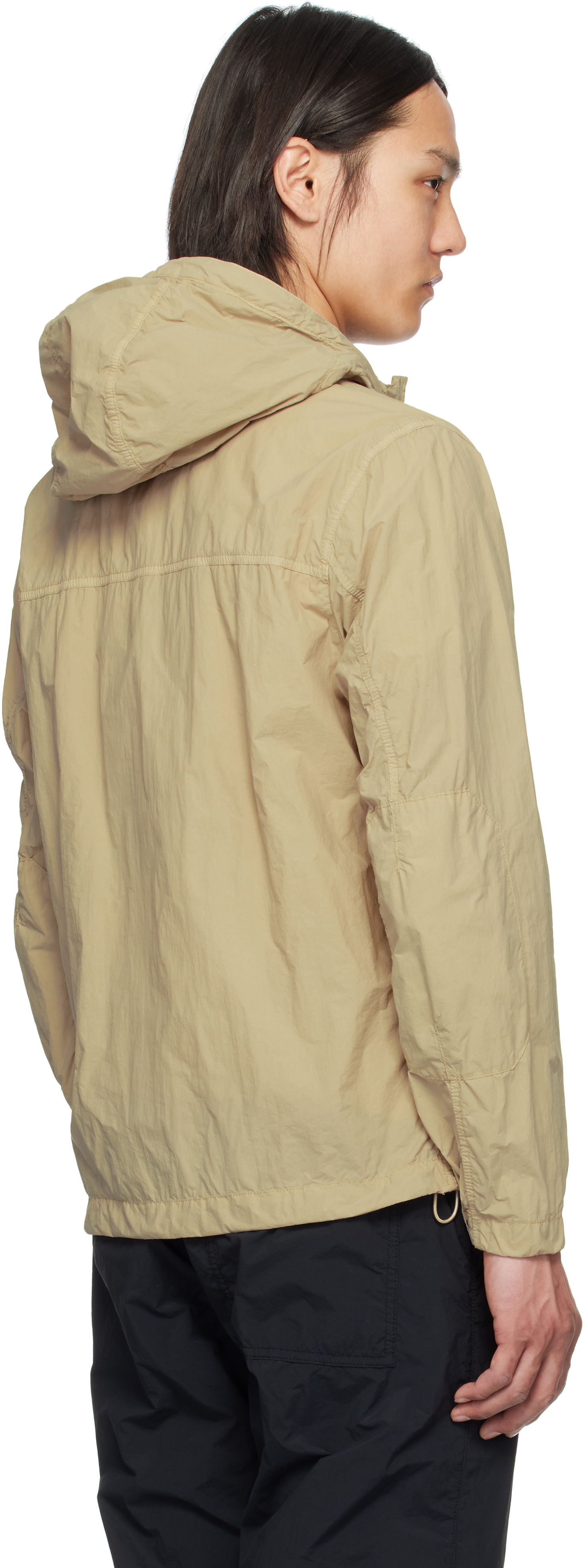 Stone Island Beige Nylon Smerigliato Ghost Jacket In V0090 Beige