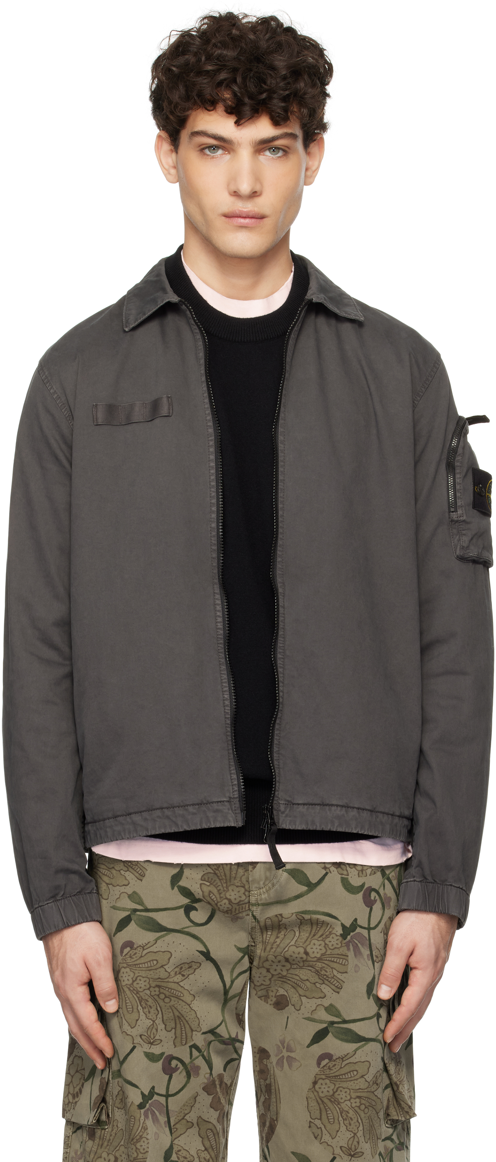 Gray Organic Broken Twill 'OLD' jacket