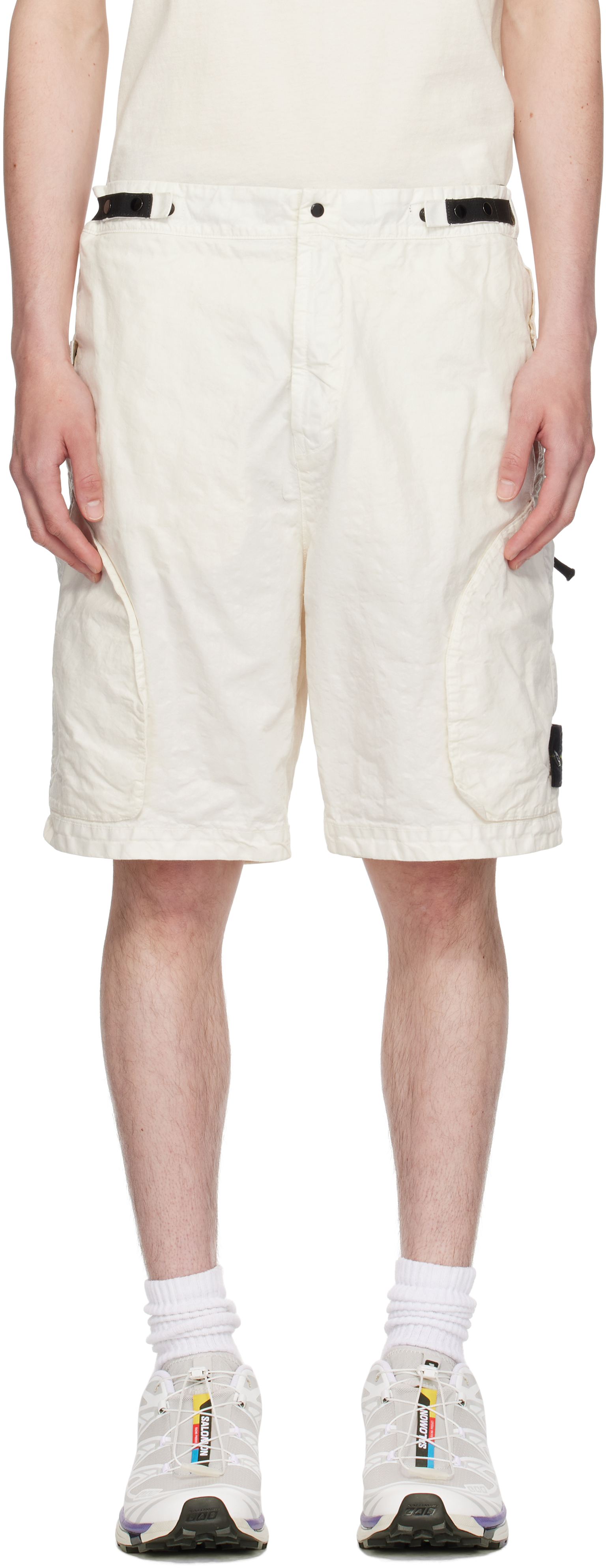 Off-White Organic Look Nylon Panama-TC Shorts