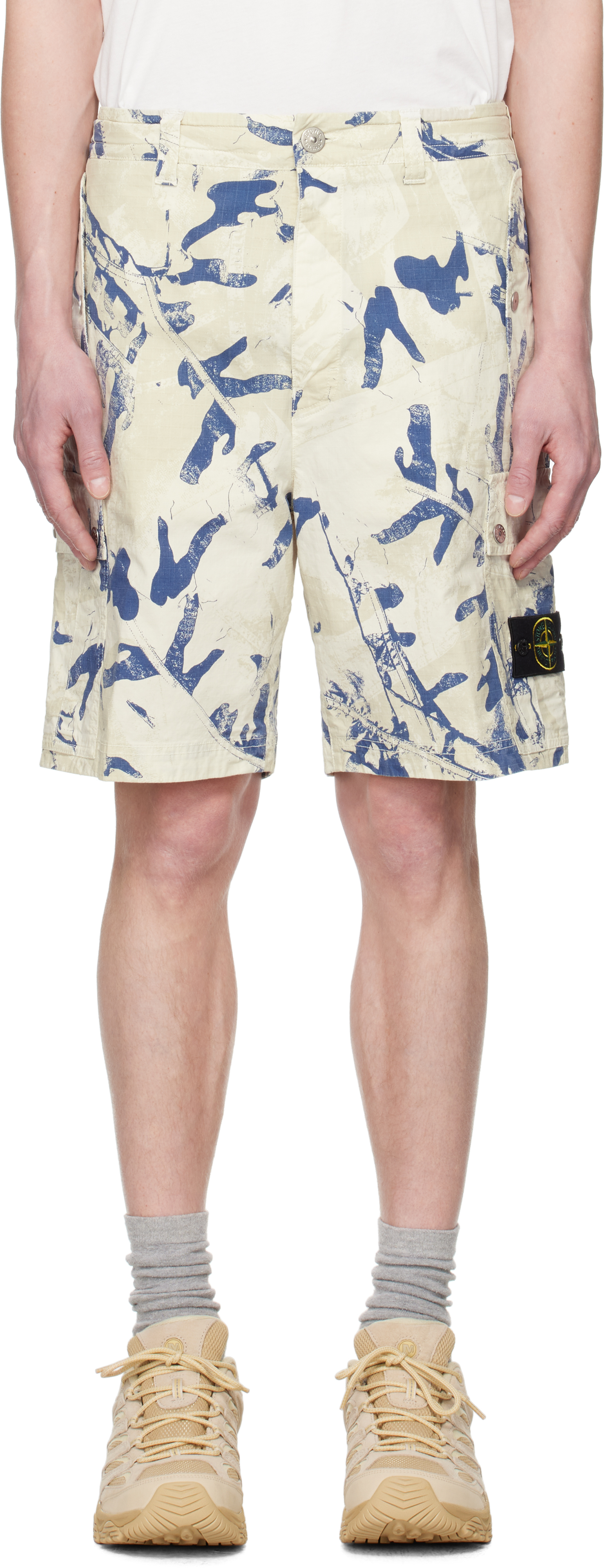 Off-White Bermuda Comfort Cargo Shorts