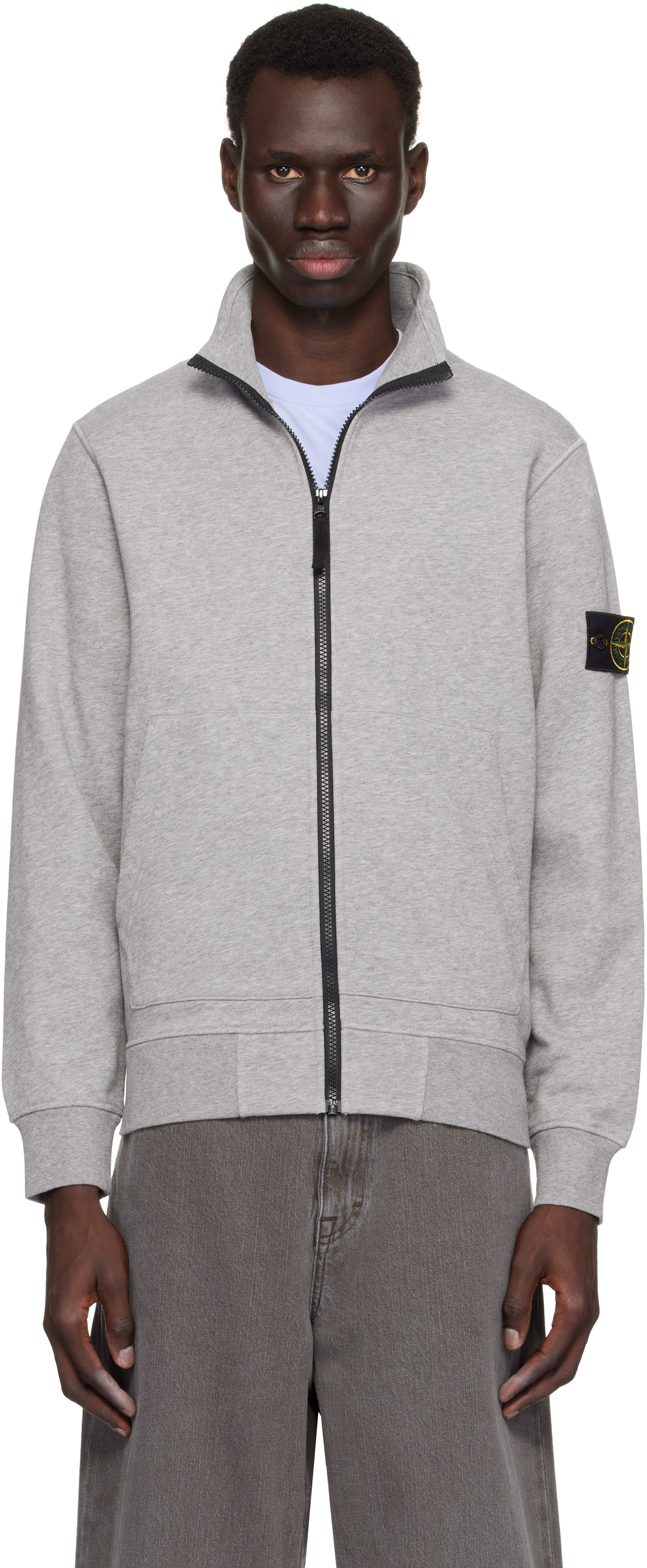 Gray Logo Patch Sweater