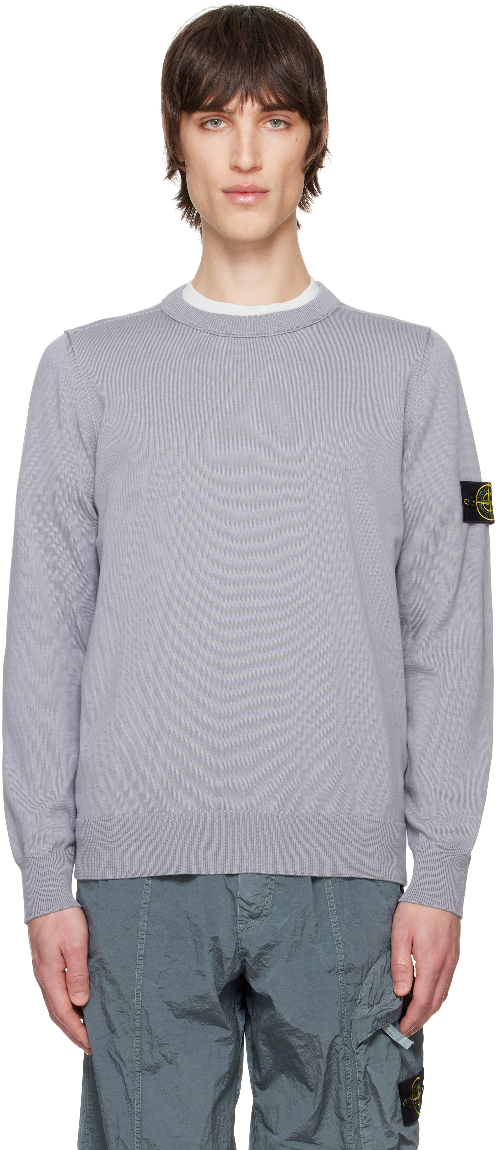 Navy Soft Organic Cotton Crewneck Sweater