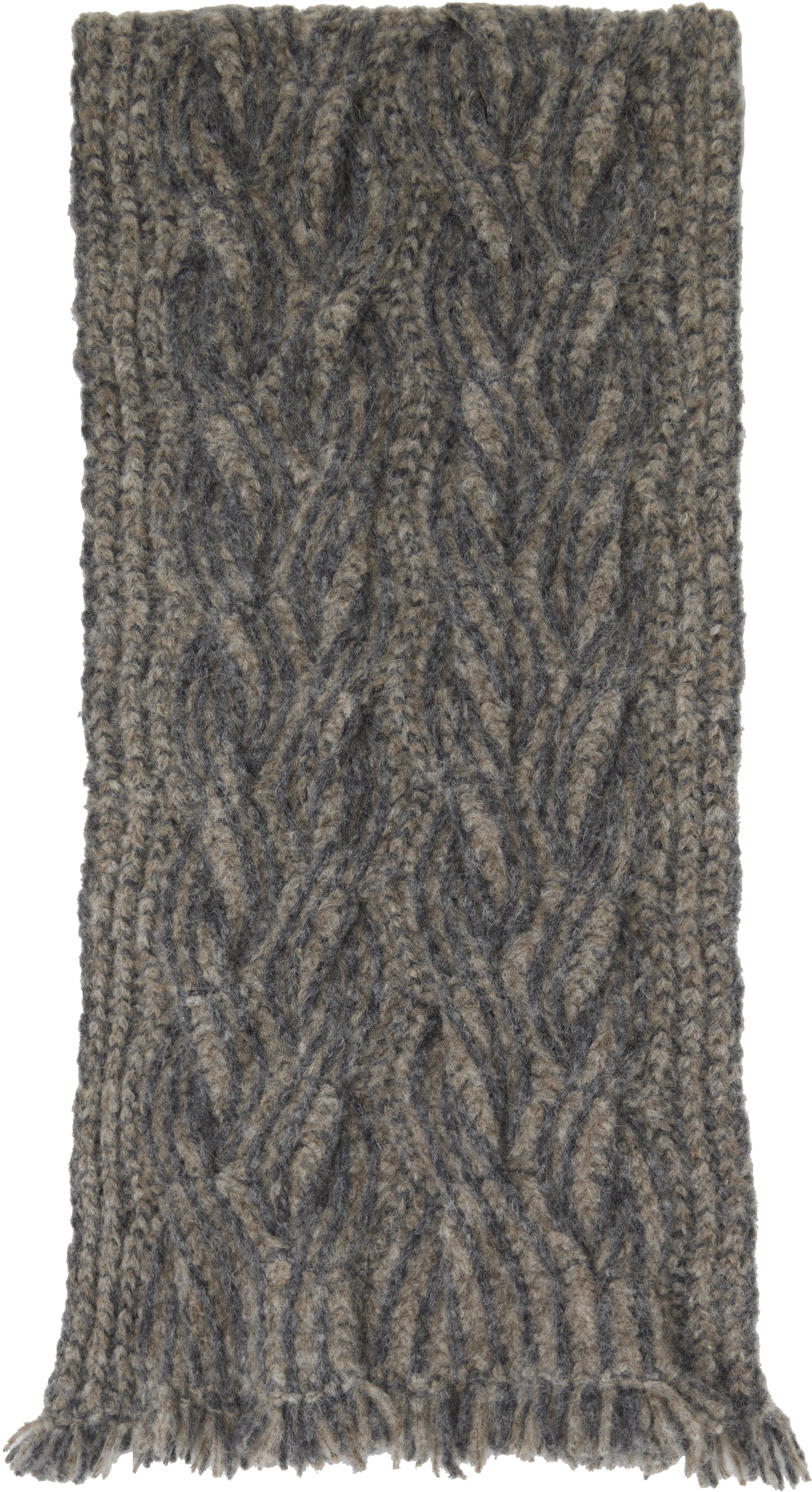 Gray Plait Scarf