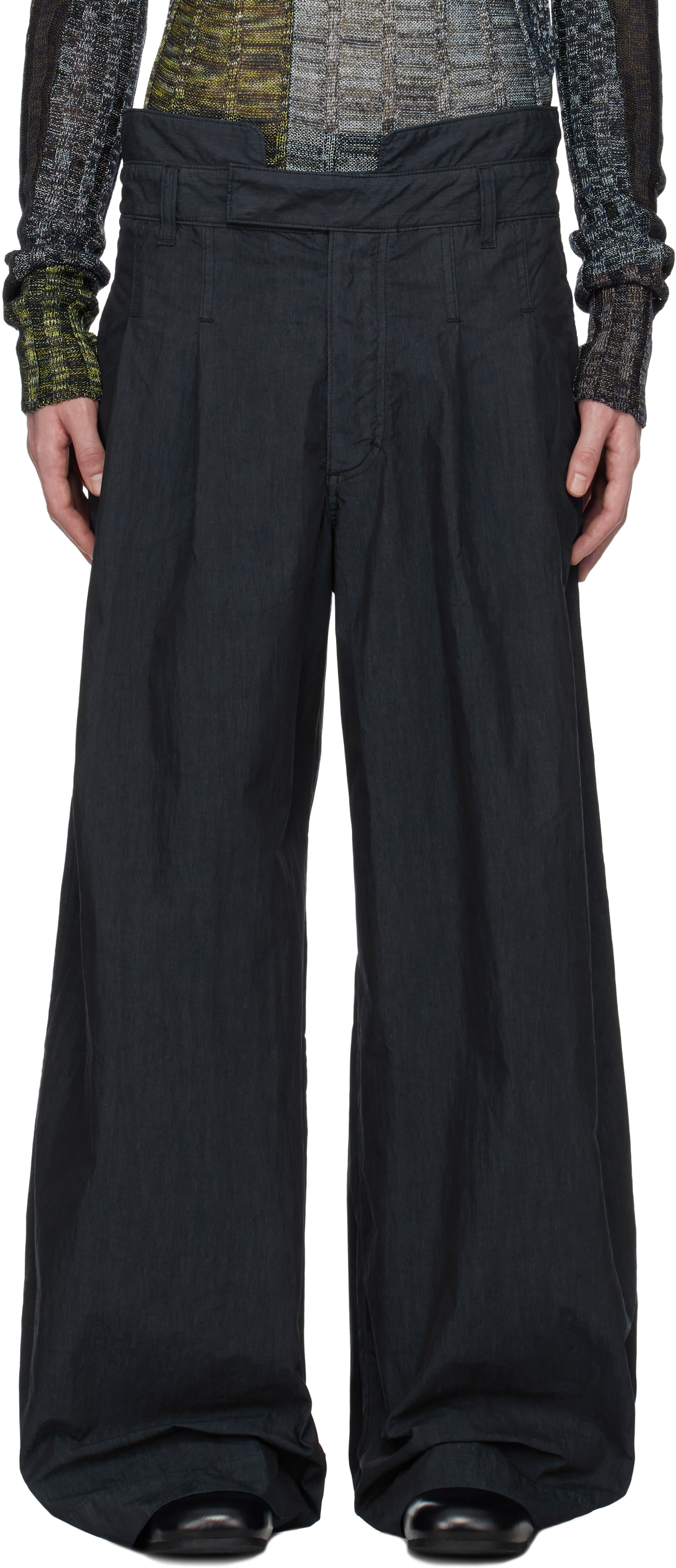 Eckhaus Latta: Navy Flight Trousers | SSENSE
