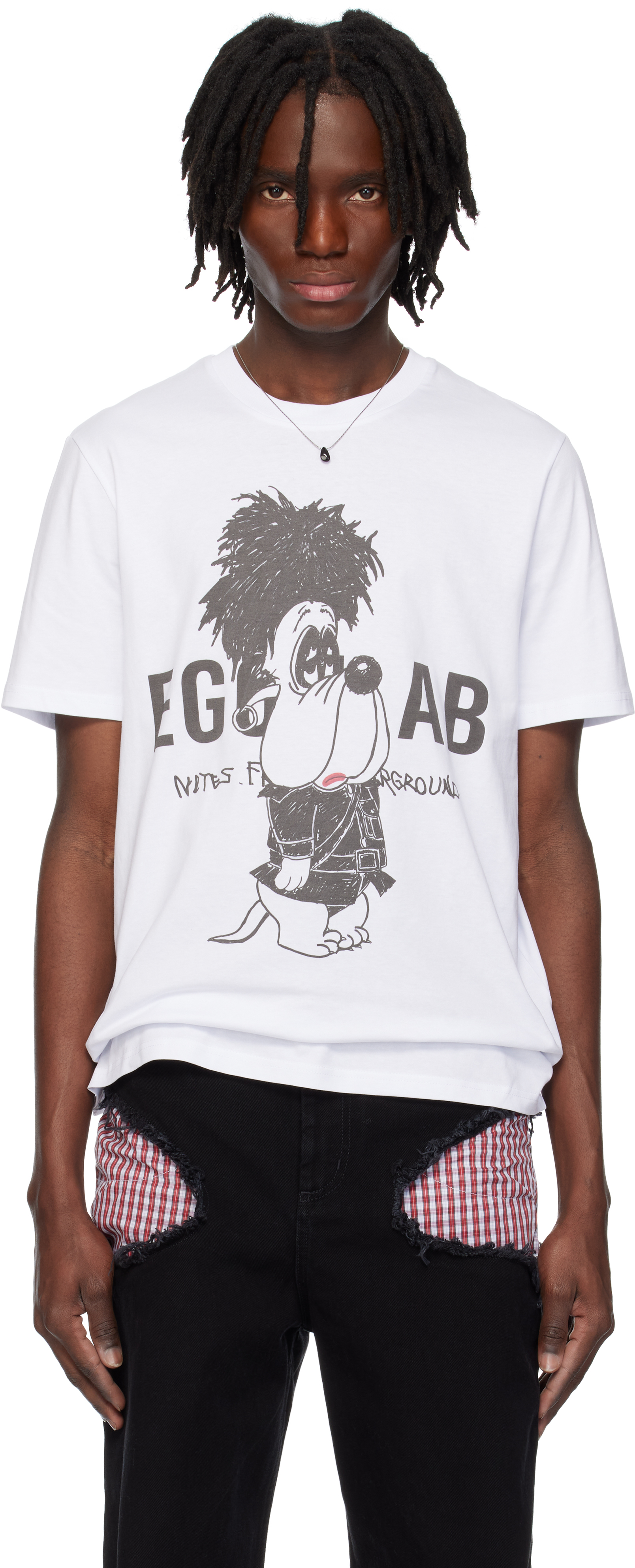 【EGONLAB】THE CURE T-SHIRT BLACK SS25 White 'The Cure' T-shirt by EGONlab on Sale