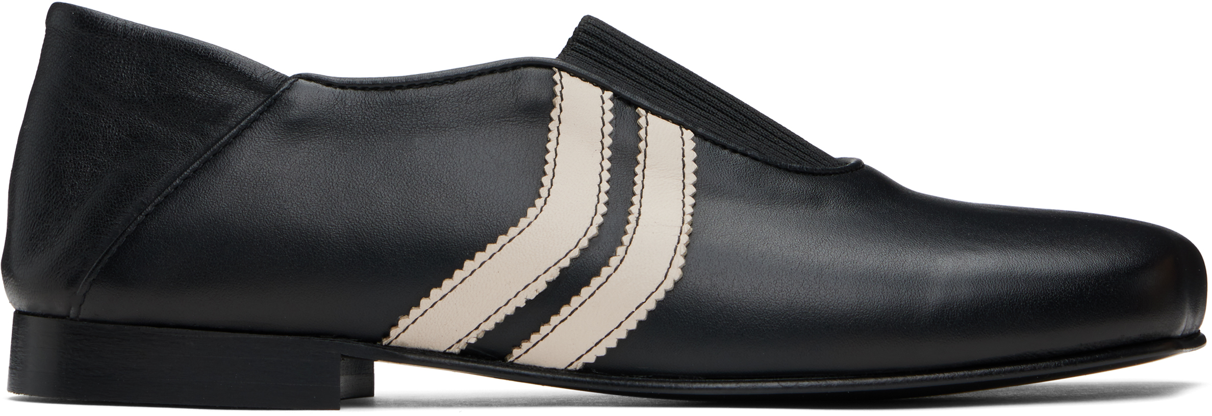 EGONlab: Black Ballerina 2 Straps Loafers | SSENSE EGONlab: Black Ballerina 2 Straps Loafers | SSENSE