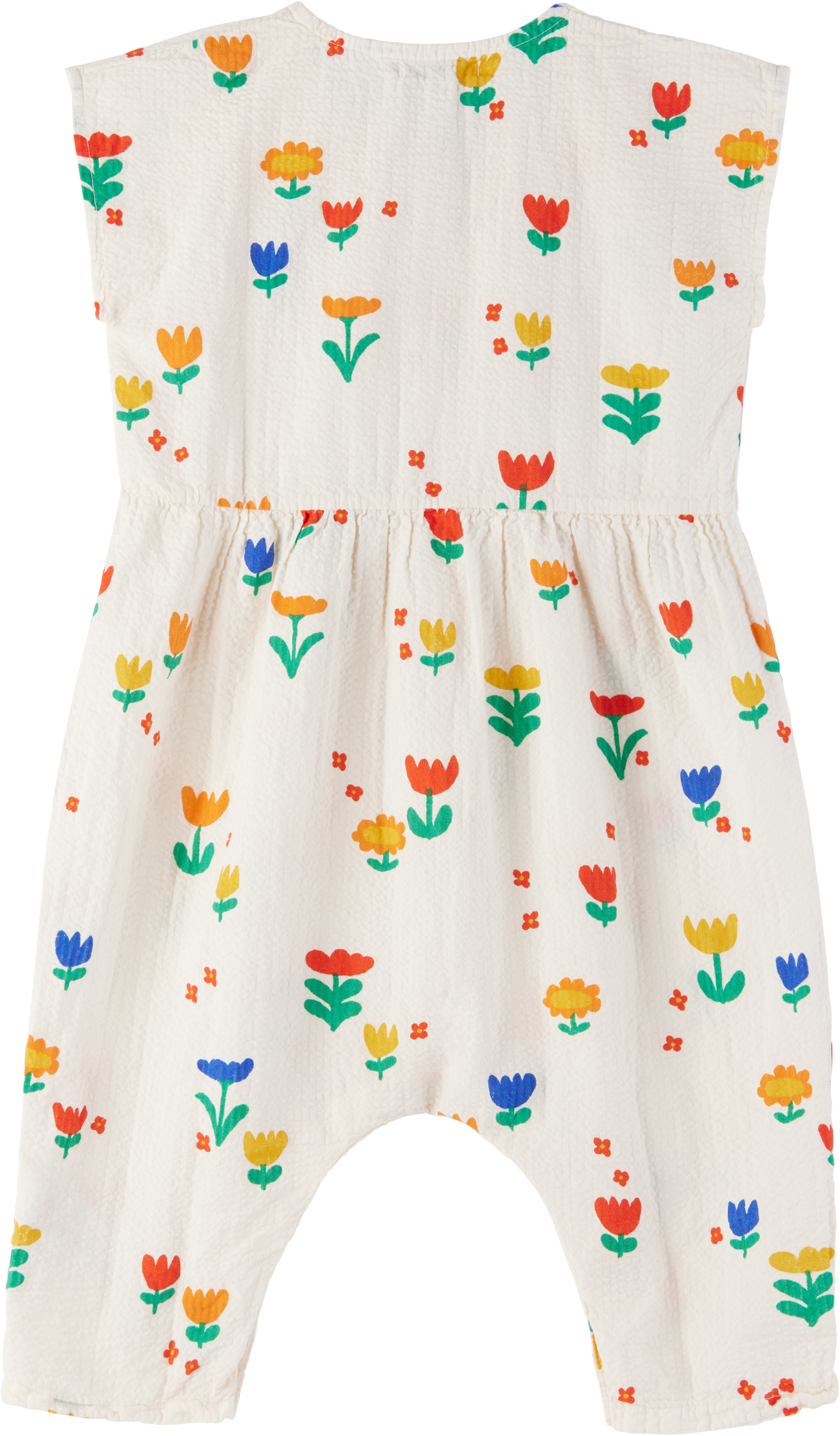 Bobo Choses Baby Off-white Garden Party All Over Woven Jumpsuit In Offwhite