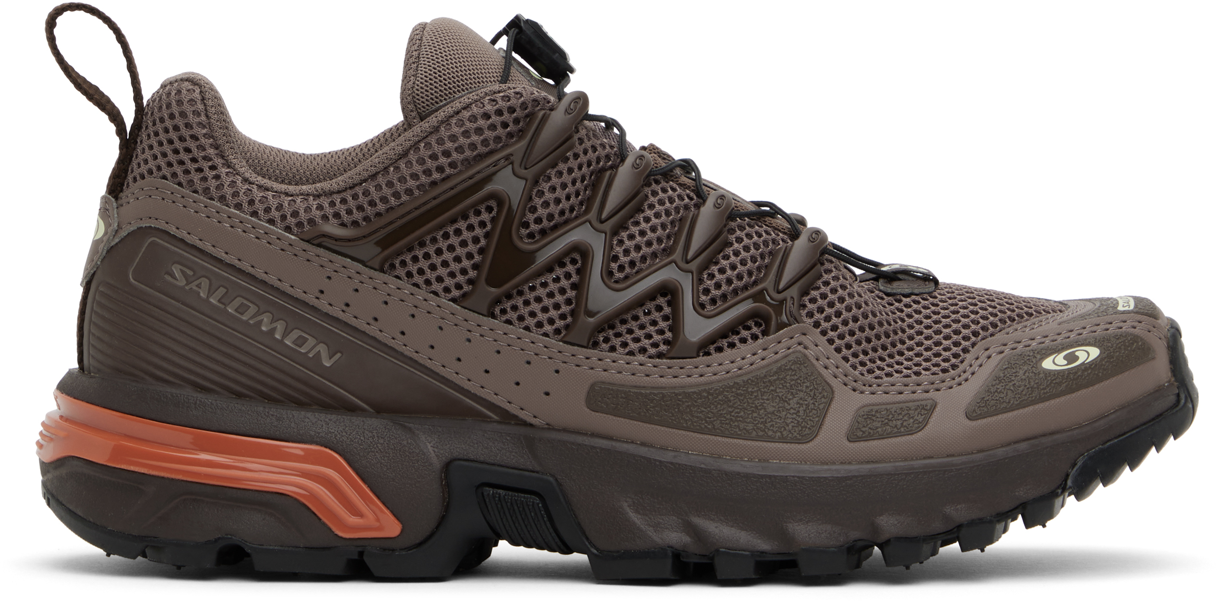 Shop Salomon Brown Acs & Og Sneakers In Iron / Bracken / Aut