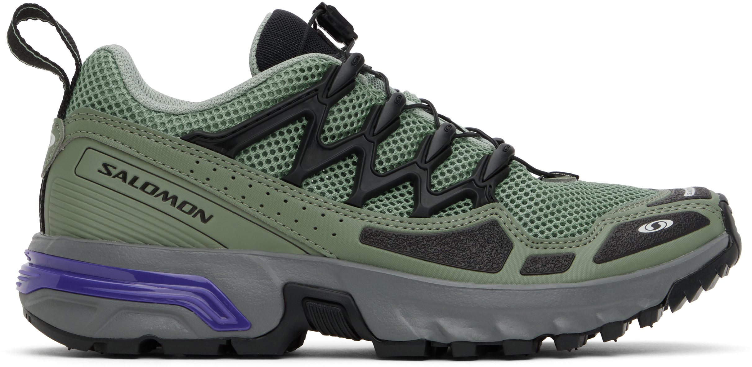 Shop Salomon Khaki Acs Og Sneakers In Green Milieu / Agave