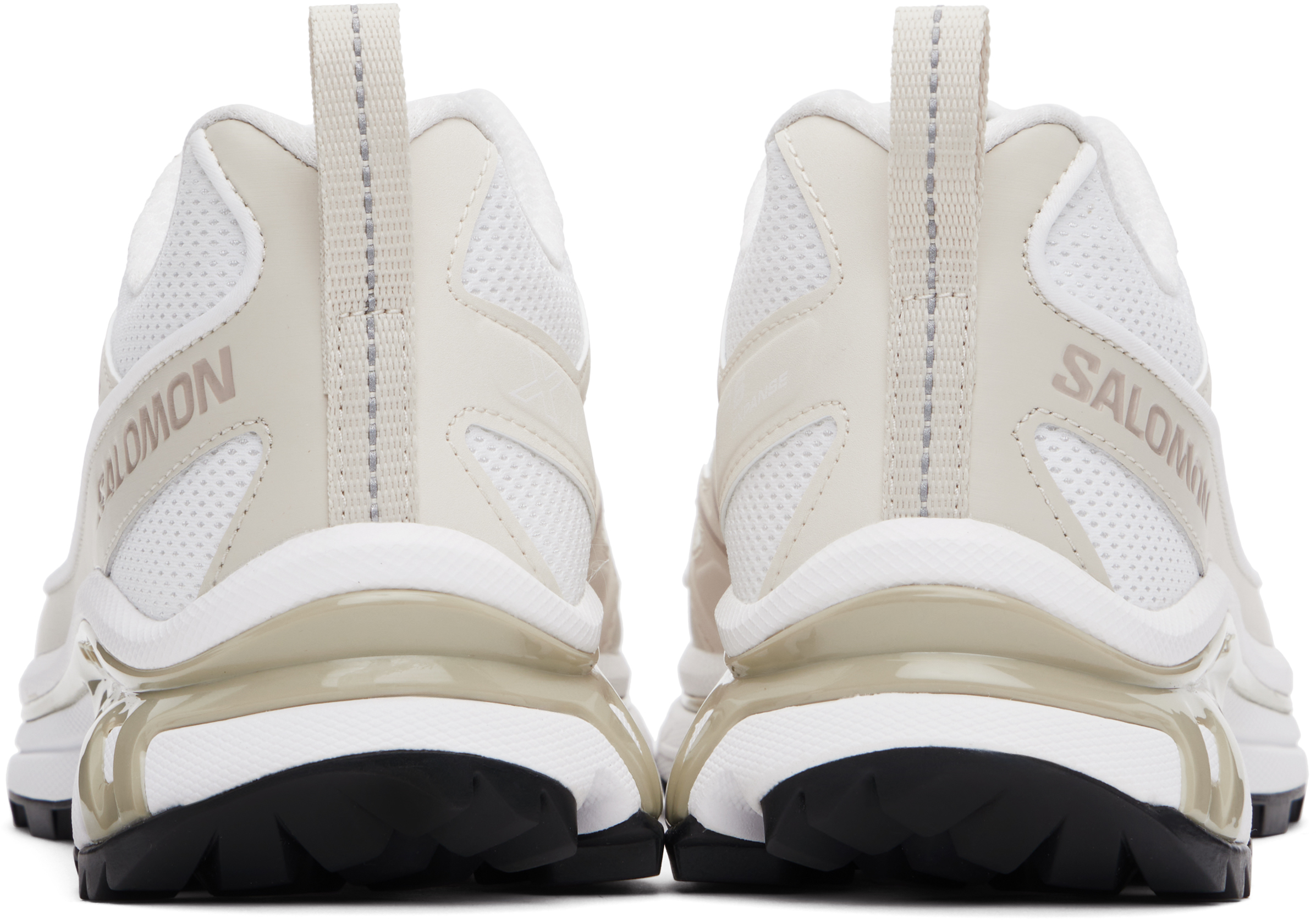 Salomon White & Beige Xt-6 Expanse Sneakers In White/rainy Day/oxfo