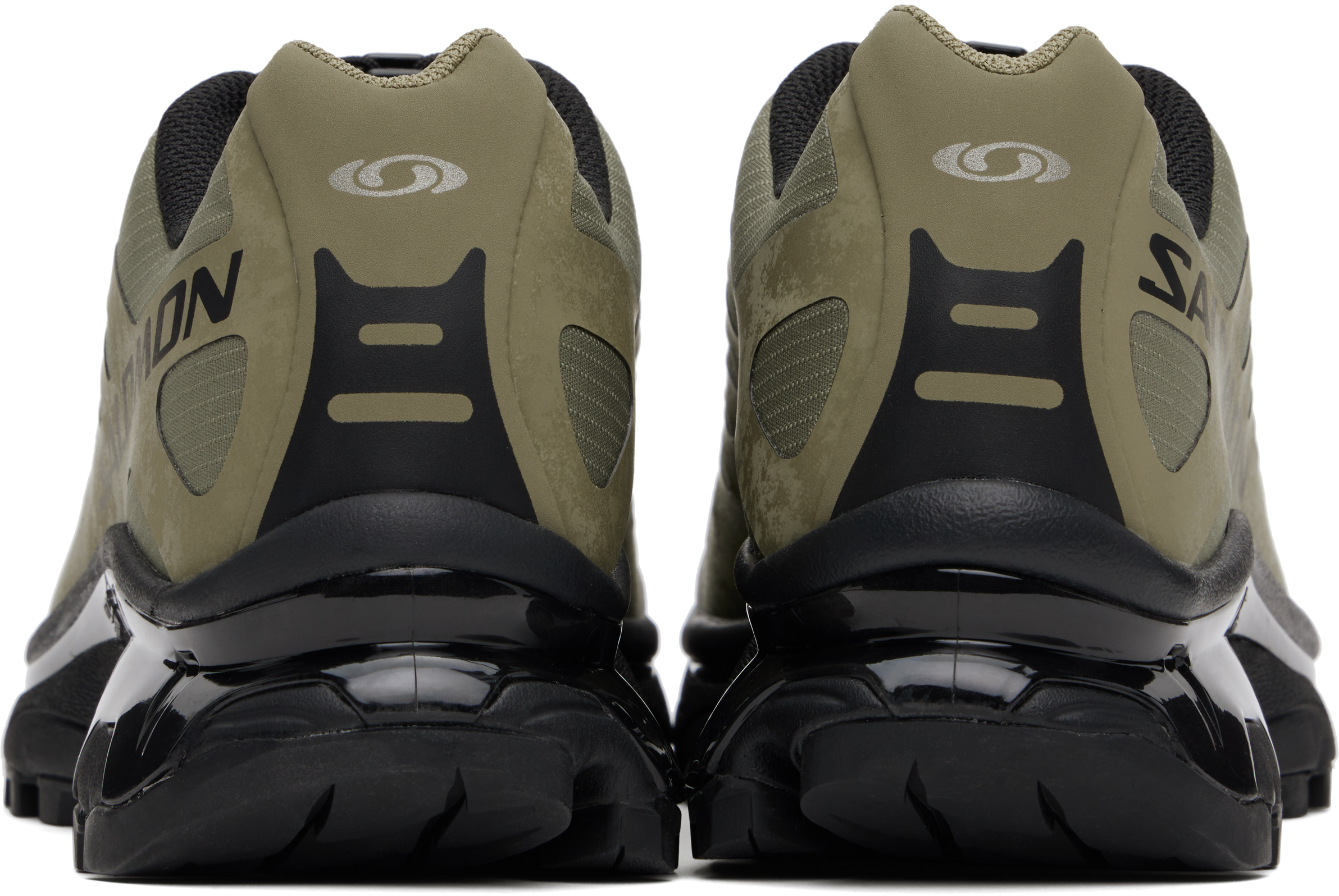 Salomon Khaki Xt-4 Og Protective Sneakers In Aloe/black/silver Cl