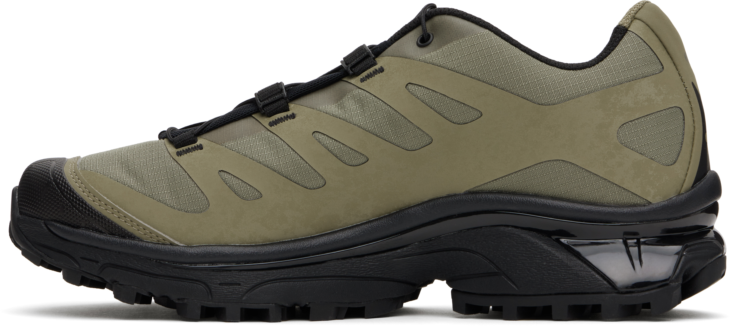 Salomon Khaki Xt-4 Og Protective Sneakers In Aloe/black/silver Cl
