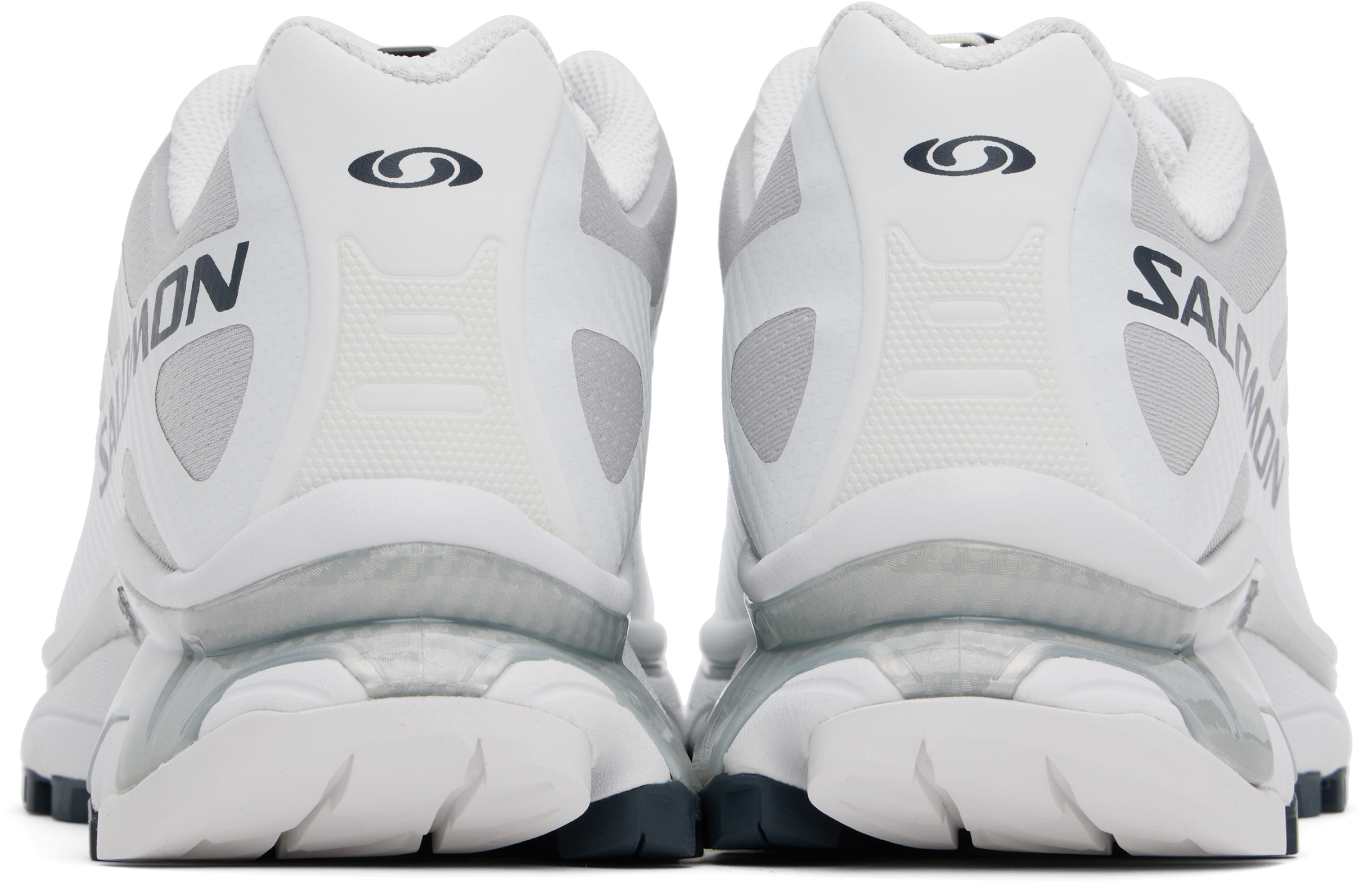 Salomon Two-tone Fabric Xt-4 Og Sneakers In White/ebony/lunar Ro