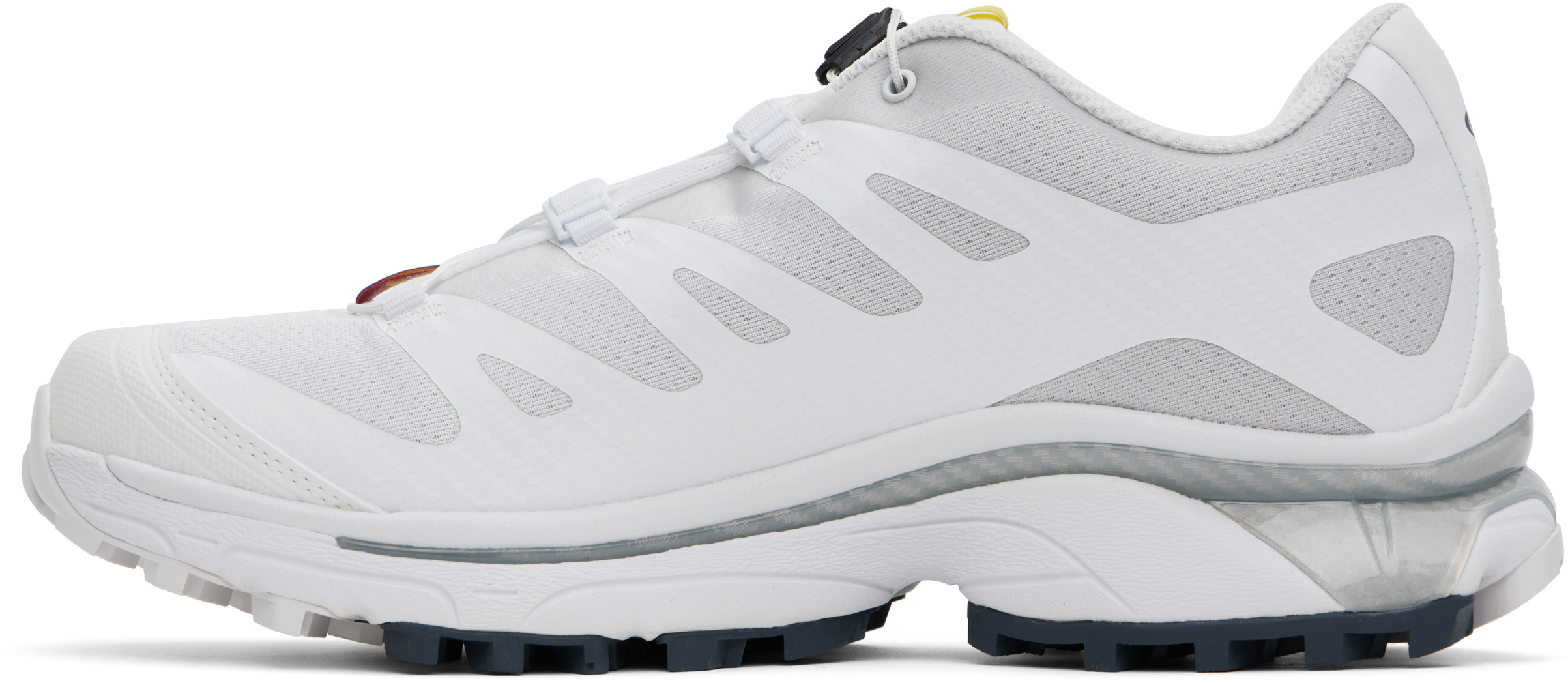 Salomon Two-tone Fabric Xt-4 Og Sneakers In White/ebony/lunar Ro