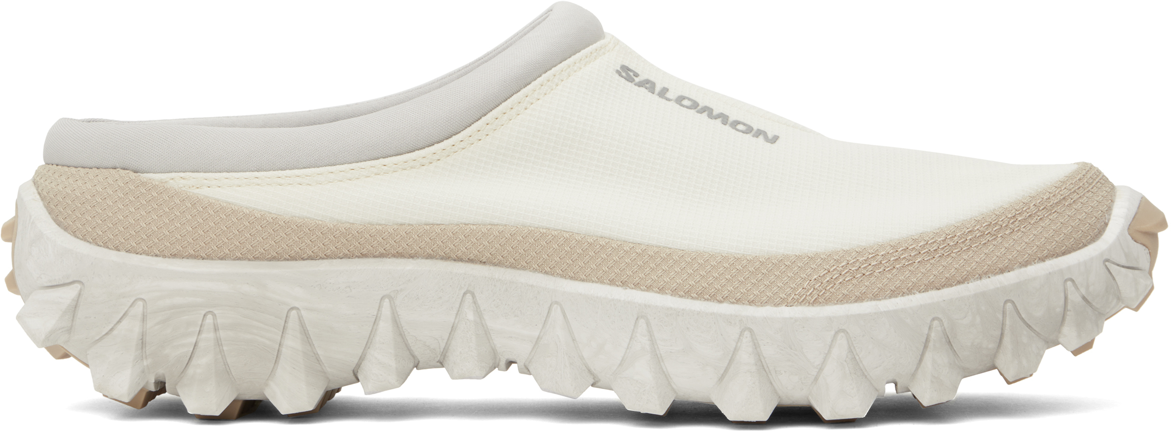 Shop Salomon Off-white Snowclog Slippers In Vanillaice/almondmil