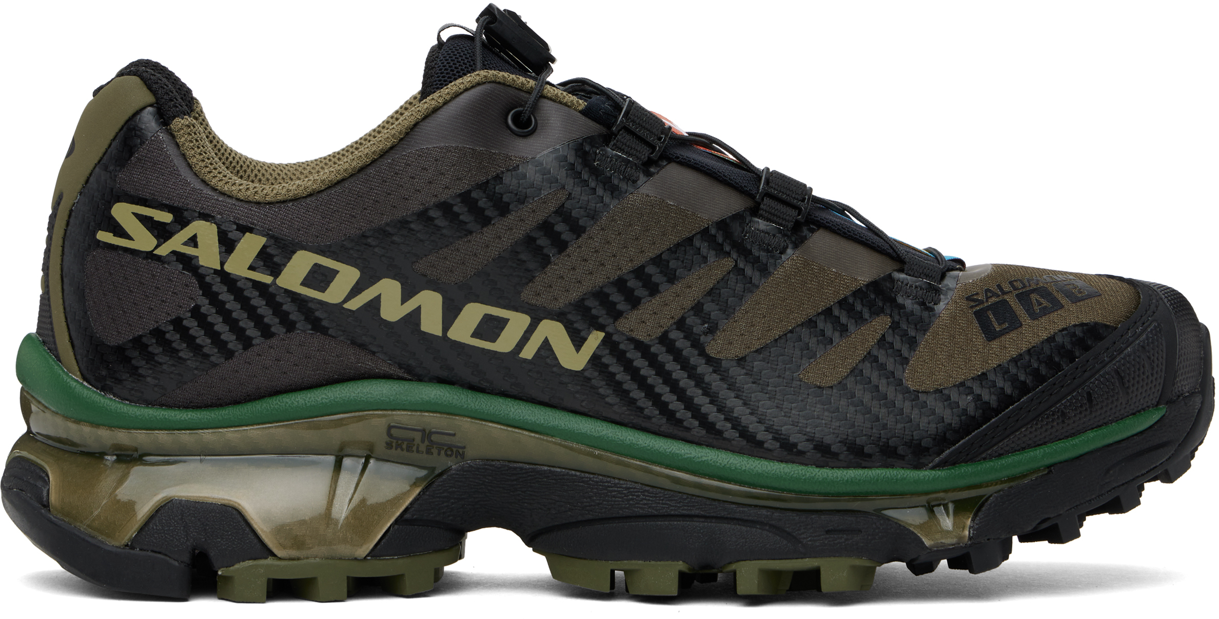 Shop Salomon Khaki Xt-4 Og Sneakers In Olivenight/black/alo