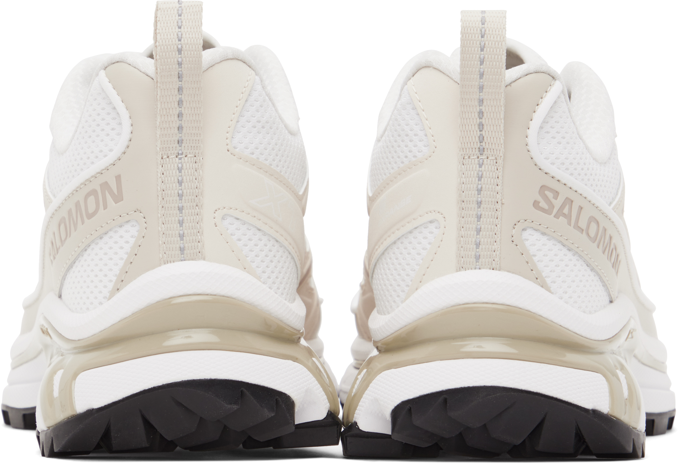 Salomon Xt-6 Expanse Panelled Mesh Sneakers In White / Rainy Day /