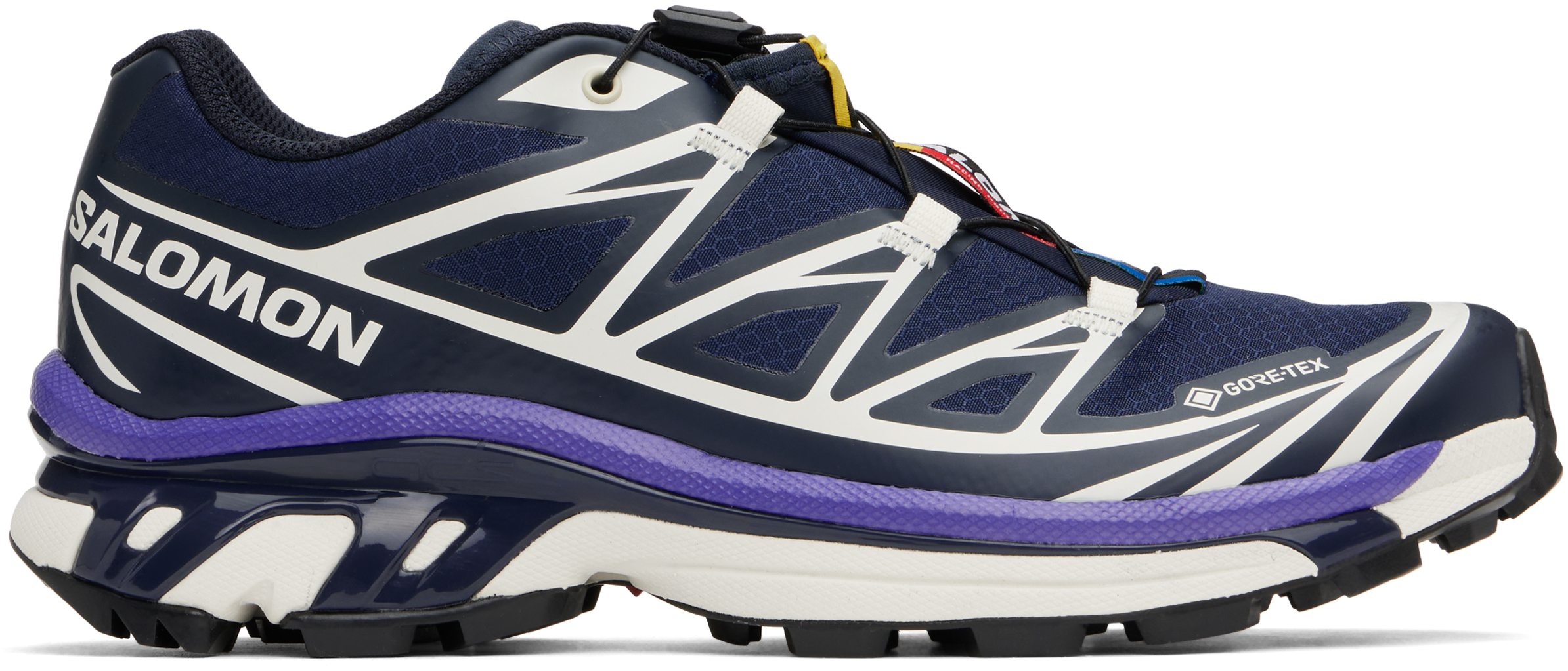 Navy & Off-White XT-6 GORE-TEX Sneakers by Salomon on Sale